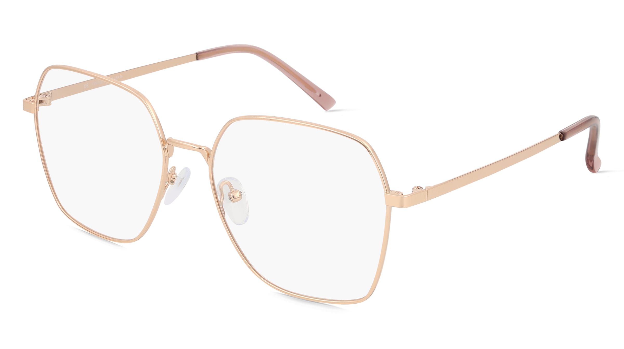 Fielmann BD 558 FA SOFIA Damen-Brille inkl. Gläser Vollrand Geometrisch Edelstahl-Gestell 57/17/145, Pink