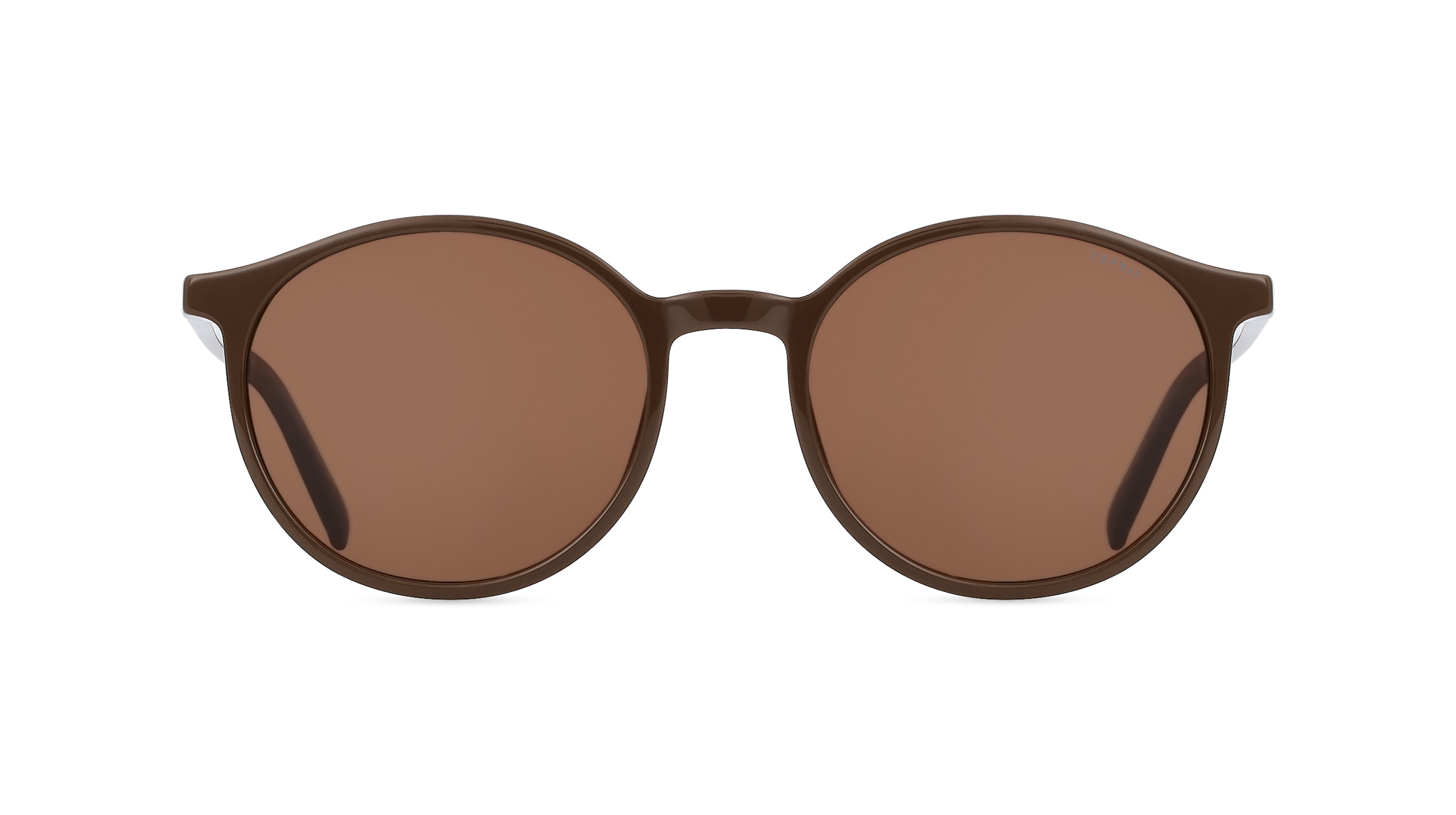 Esprit 40082 Unisex-Sonnenbrille Vollrand Rund Acetat-Gestell, braun