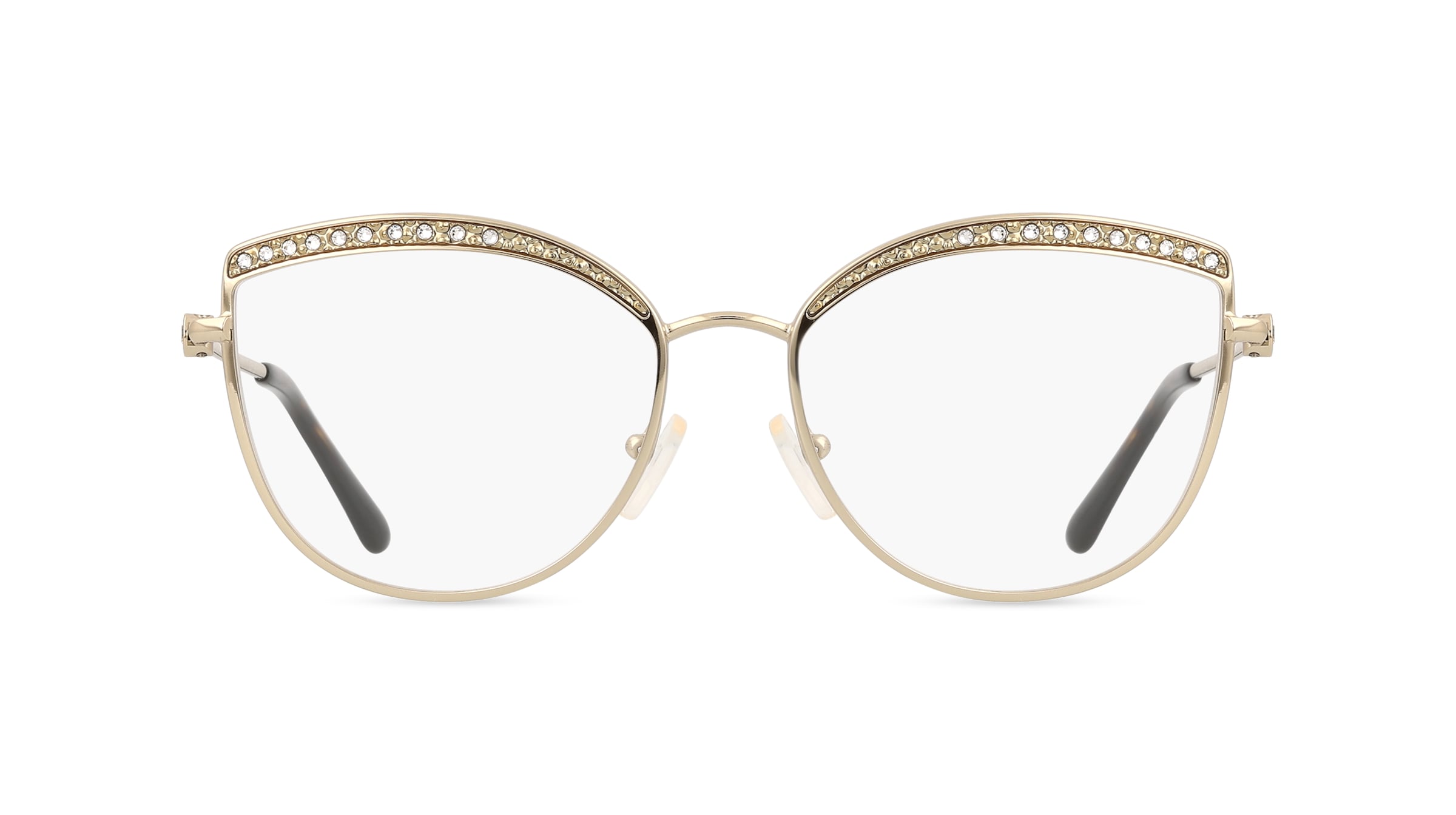 Michael Kors MK3072 NAPIER Damen-Brille inkl. Gläser Halbrand Cateye Metall-Gestell 54mm/17mm/140mm, gold