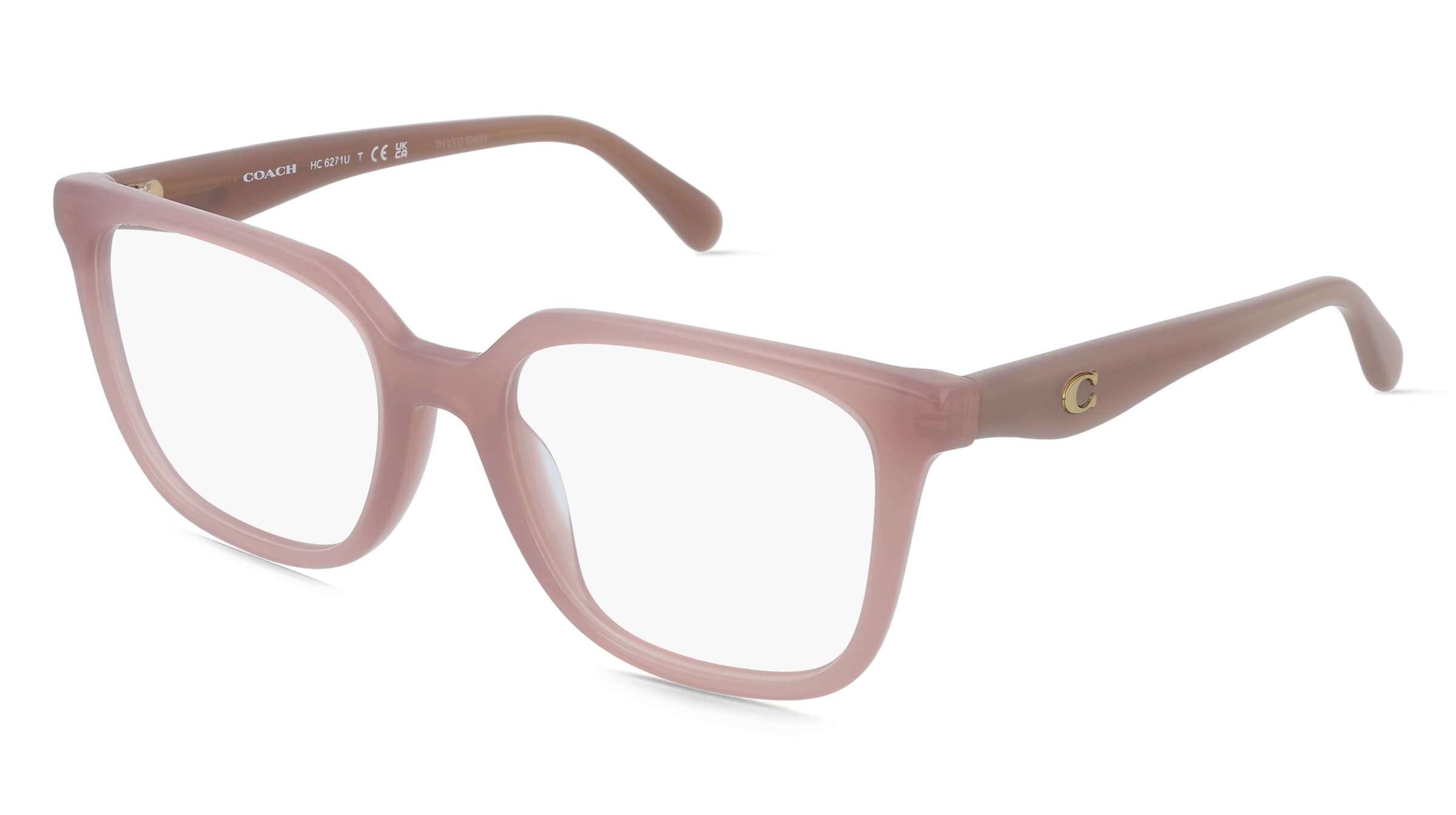 Coach 0HC6271U Damen-Brille inkl. Gläser Vollrand Quadratisch Acetat-Gestell 54/19/140, Pink