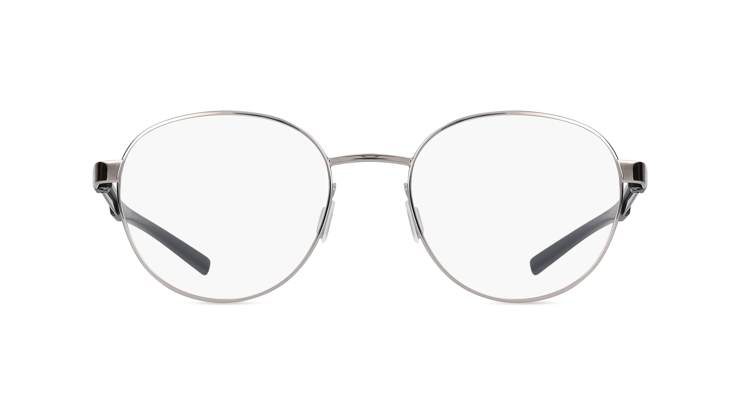 Porsche Design 8746 Unisex-Brille inkl. Gläser Vollrand Rund Metall-Gestell 53mm/19mm/145mm, silber