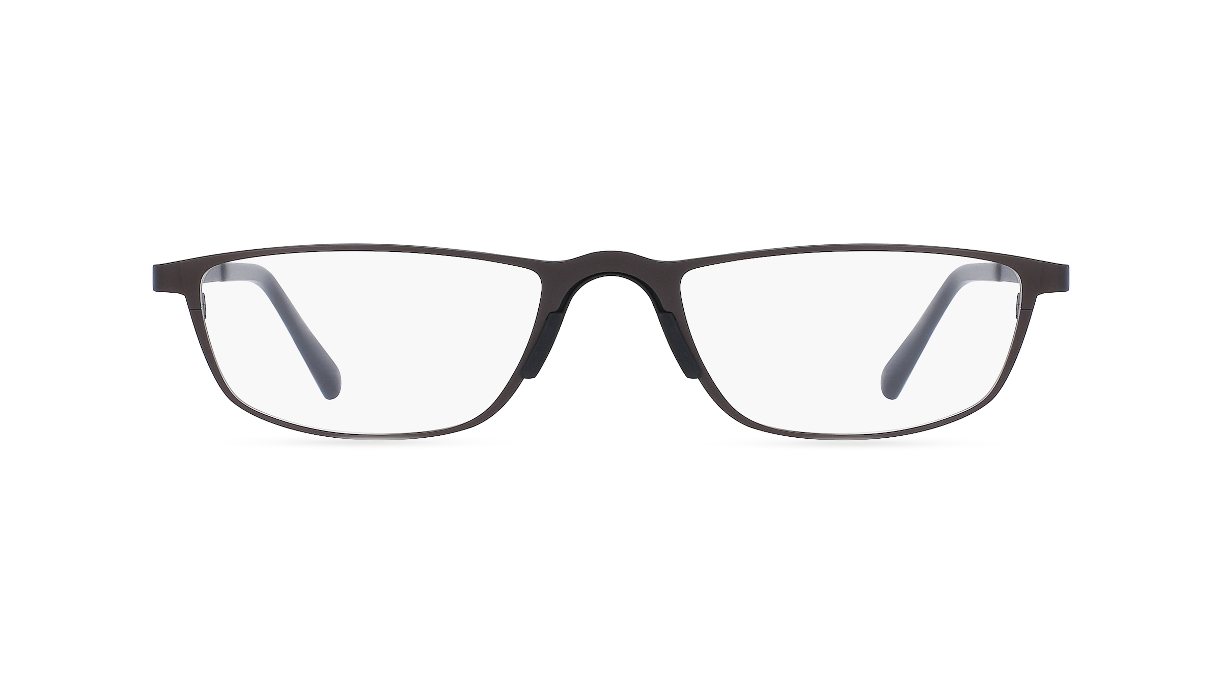 Halbzeit 6901 Unisex-Brille inkl. Gläser Vollrand Schmal Metall-Gestell 51mm/19mm/145mm, grau