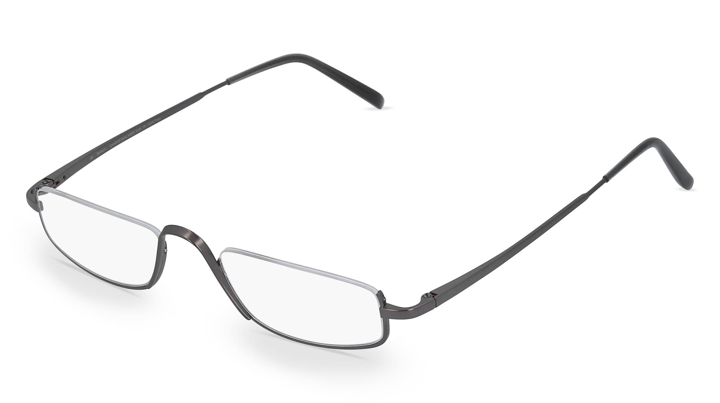 Fielmann CHARME 0506 MOD FLEX TR Herren-Brille inkl. Gläser Halbrand Halb Titan-Gestell 49/21/150, Grau