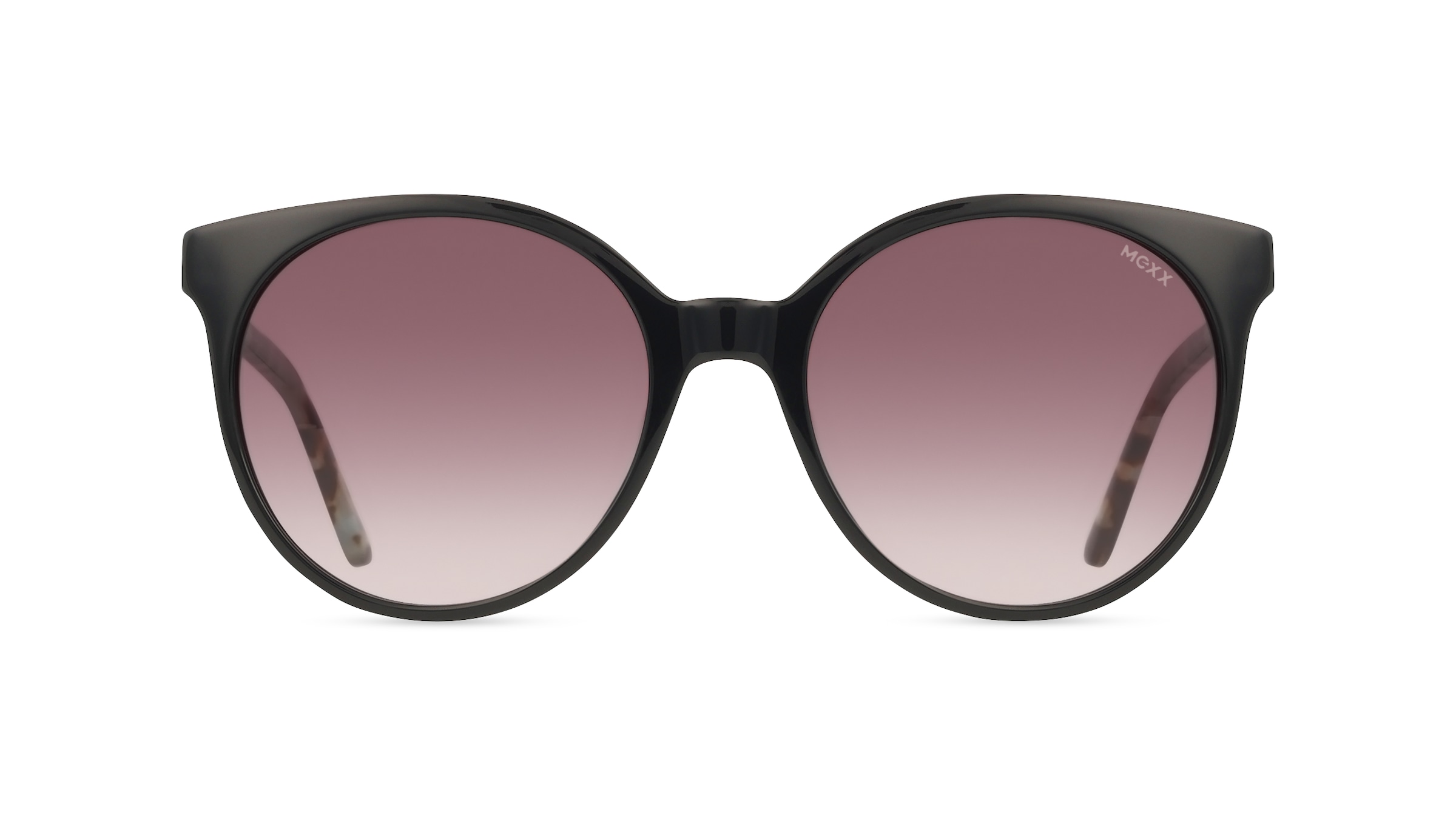 Mexx Eyes 6595 Damen-Sonnenbrille Vollrand Panto Kunststoff-Gestell, schwarz