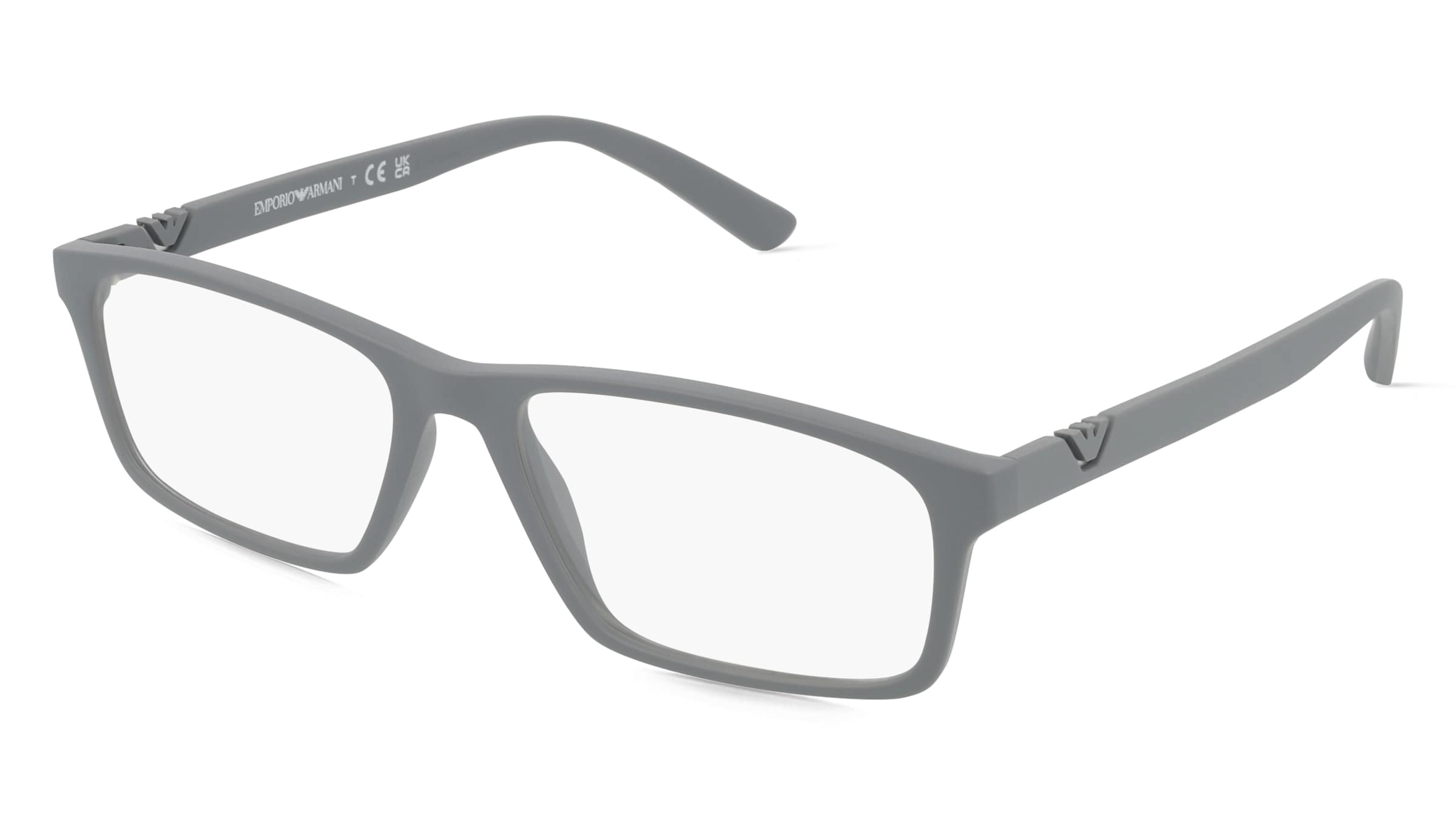 Emporio Armani EA3213 Herren-Brille inkl. Gläser Vollrand Quadratisch Acetat-Gestell 56/17/145, Grau