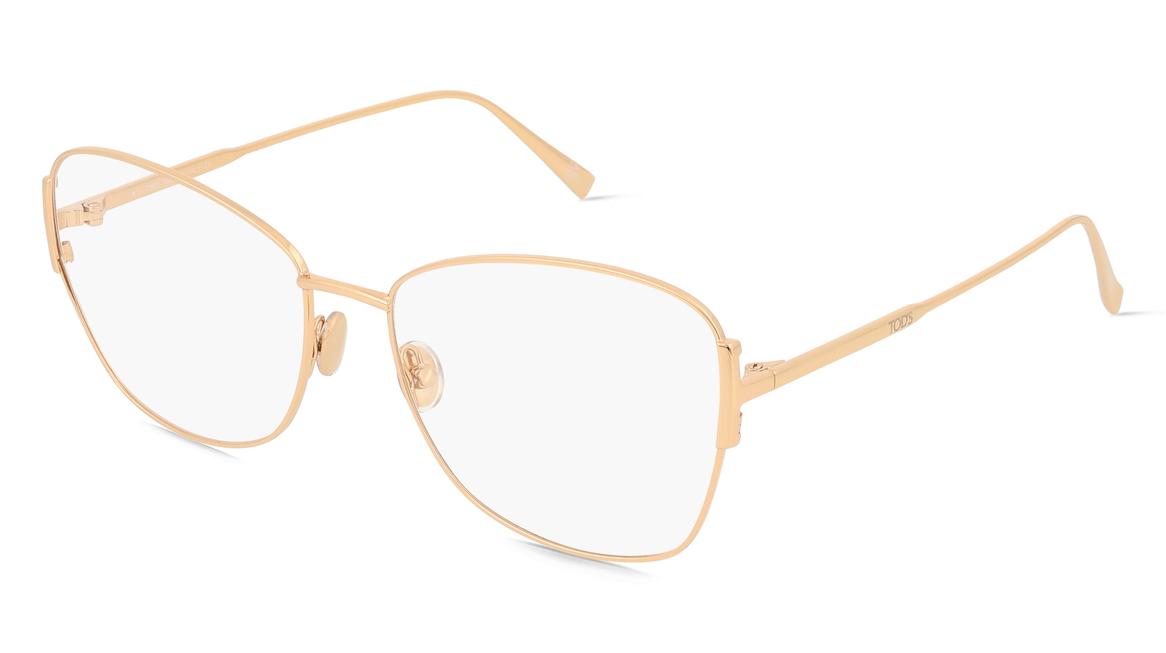 Tod´s Tod's TO5271 Unisex-Brille Inkl. Gläser Vollrand Cat Eye Metall-Gestell 56/16/140, Gold