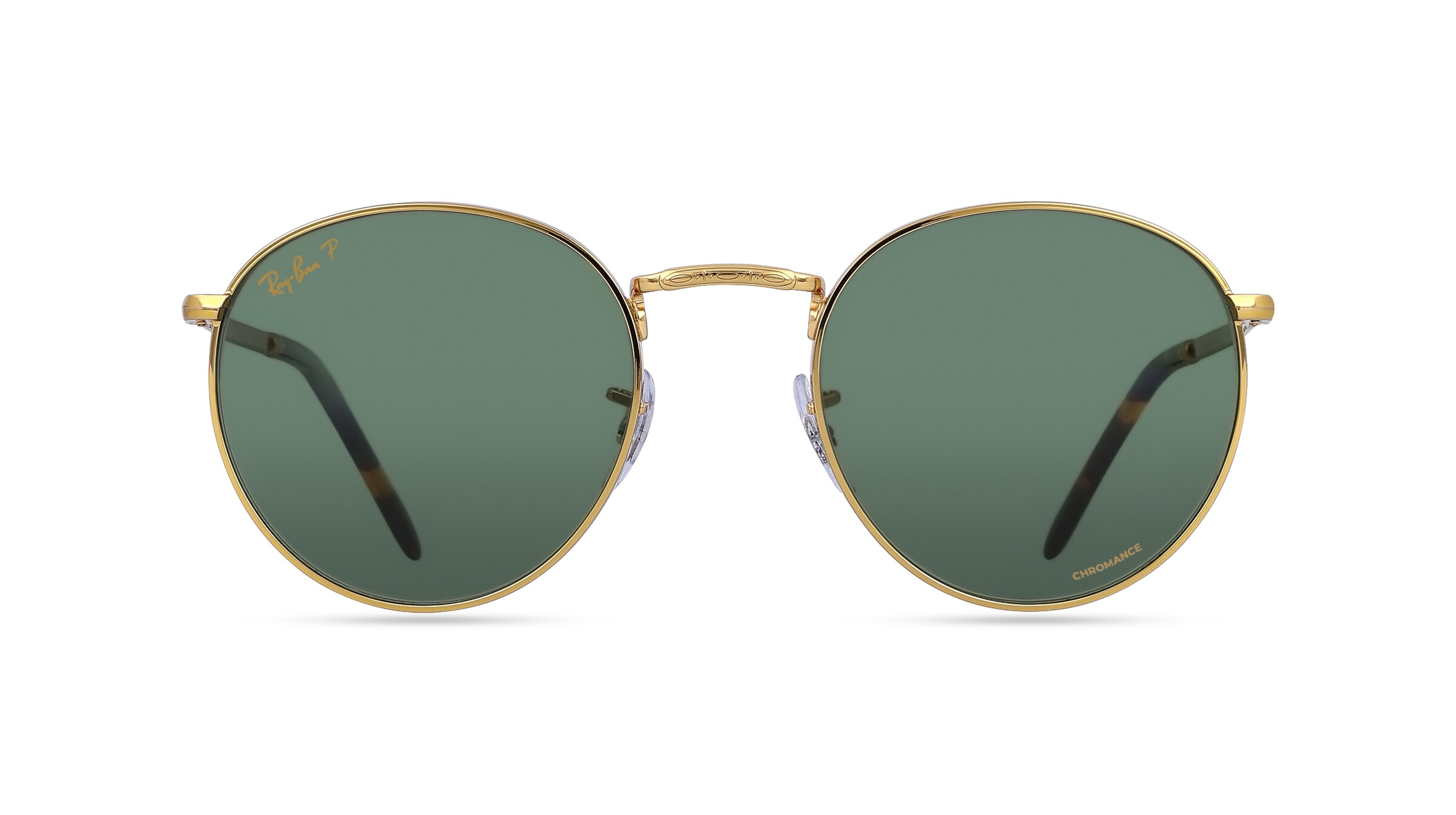 Ray-Ban RB 3637 NEW ROUND Unisex-Sonnenbrille Vollrand Panto Metall-Gestell, gold