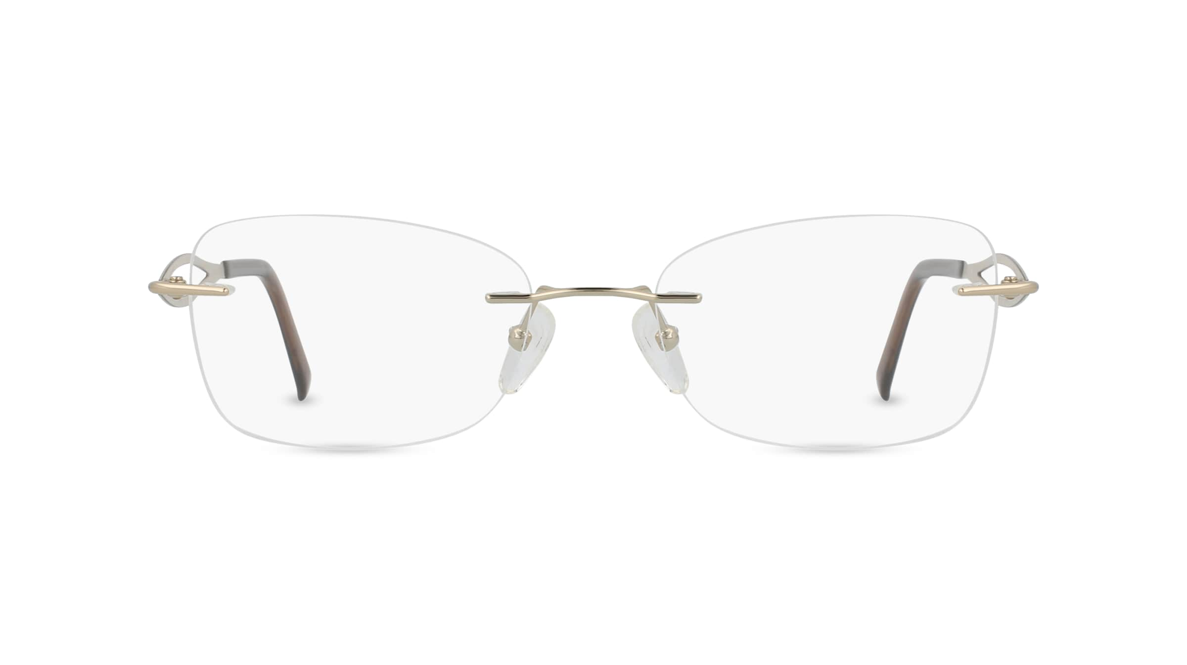 Fielmann MC 536 CL Damen-Brille inkl. Gläser Randlos Eckig Metall-Gestell 52mm/17mm/135mm, gold