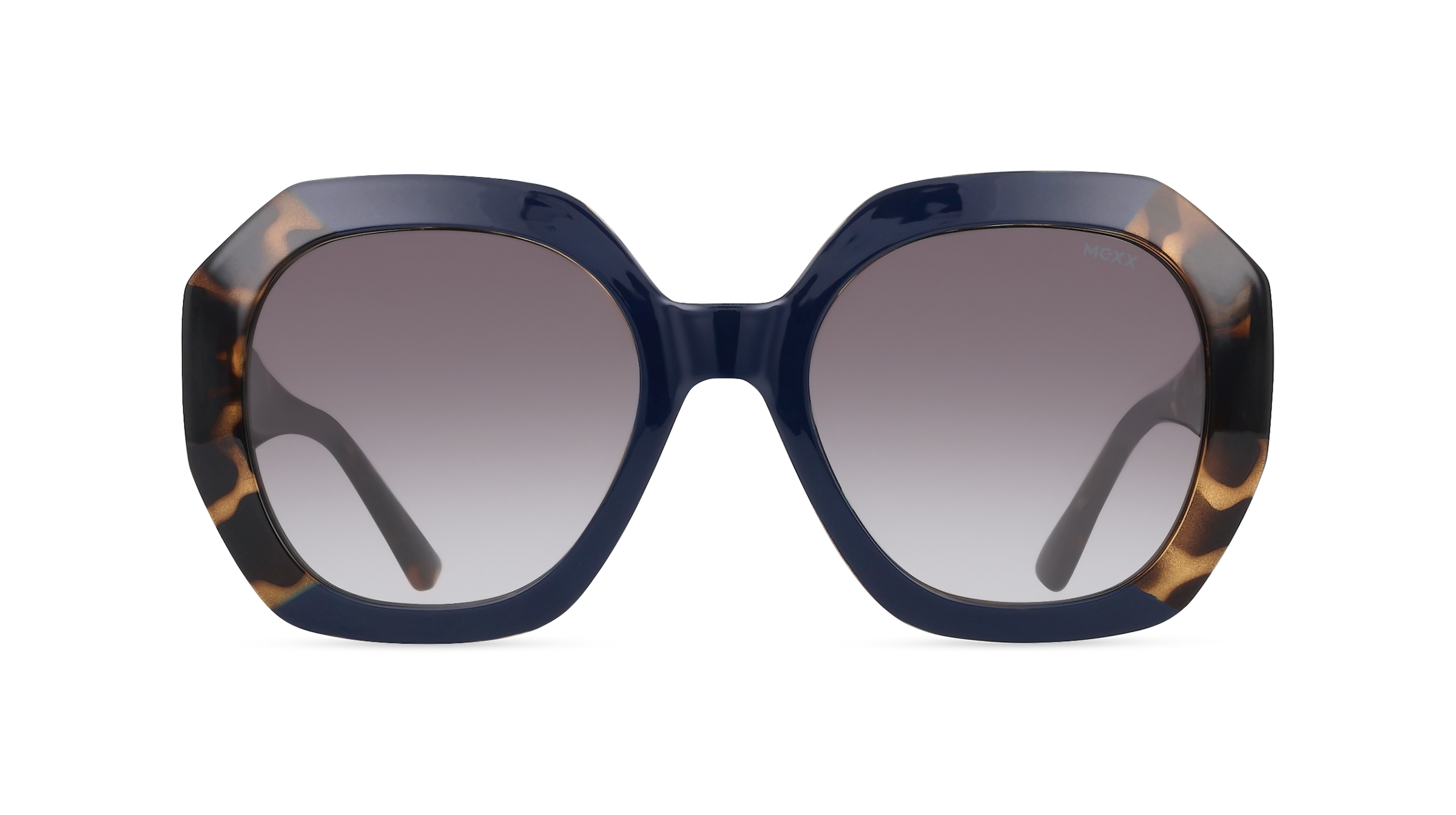 Mexx Eyes 6529 Damen-Sonnenbrille Vollrand Achteckig Kunststoff-Gestell, blau