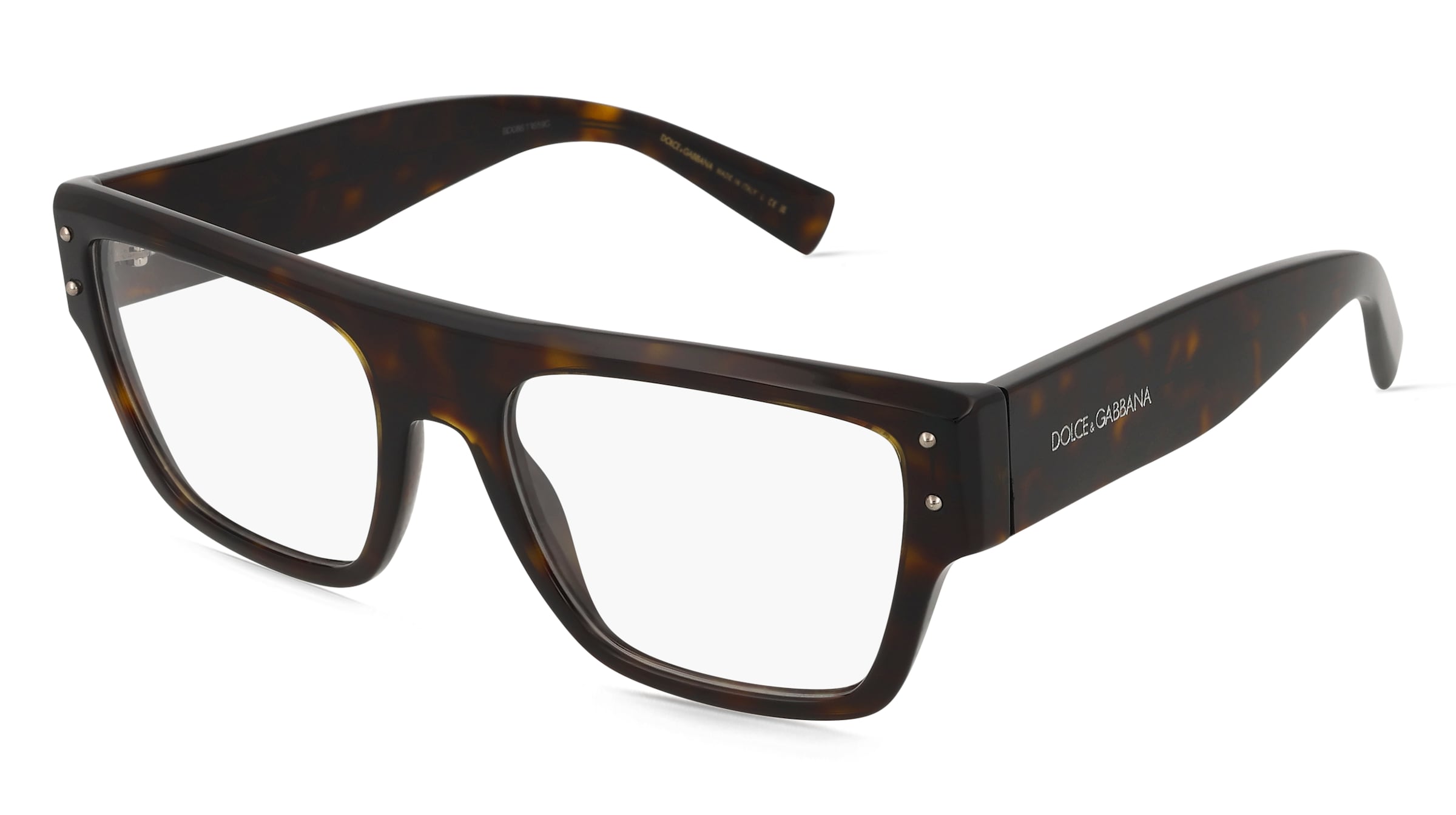Dolce&amp;Gabbana 0DG3384 Herren-Brille inkl. Gläser Vollrand Quadratisch Acetat-Gestell 54/19/145, Havanna