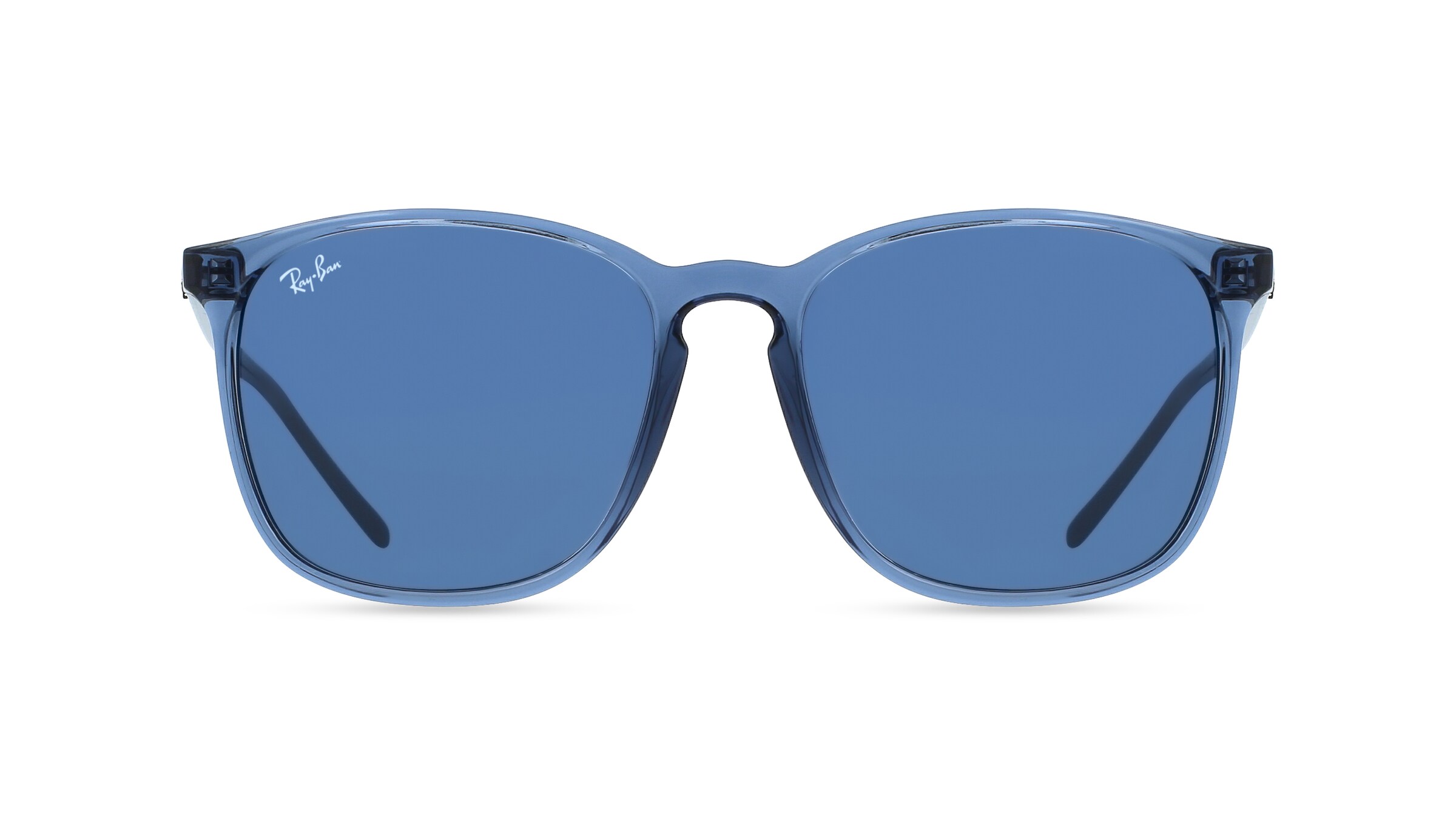 Ray-Ban RB 4387 Unisex-Sonnenbrille Vollrand Eckig Kunststoff-Gestell, blau