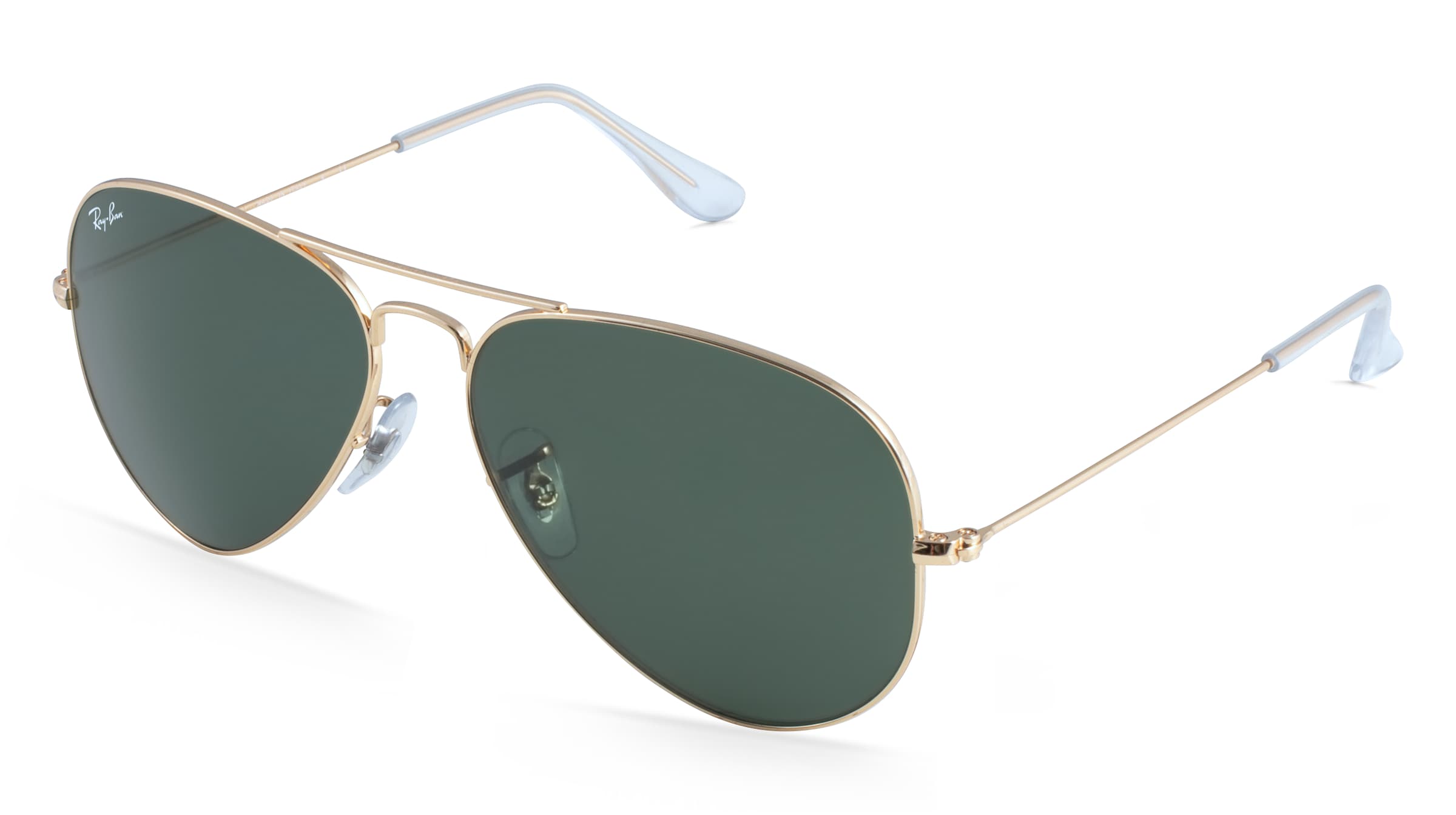 Ray-Ban RB 3025 AVIATOR Unisex-Sonnenbrille Vollrand Pilot Metall-Gestell, Gold
