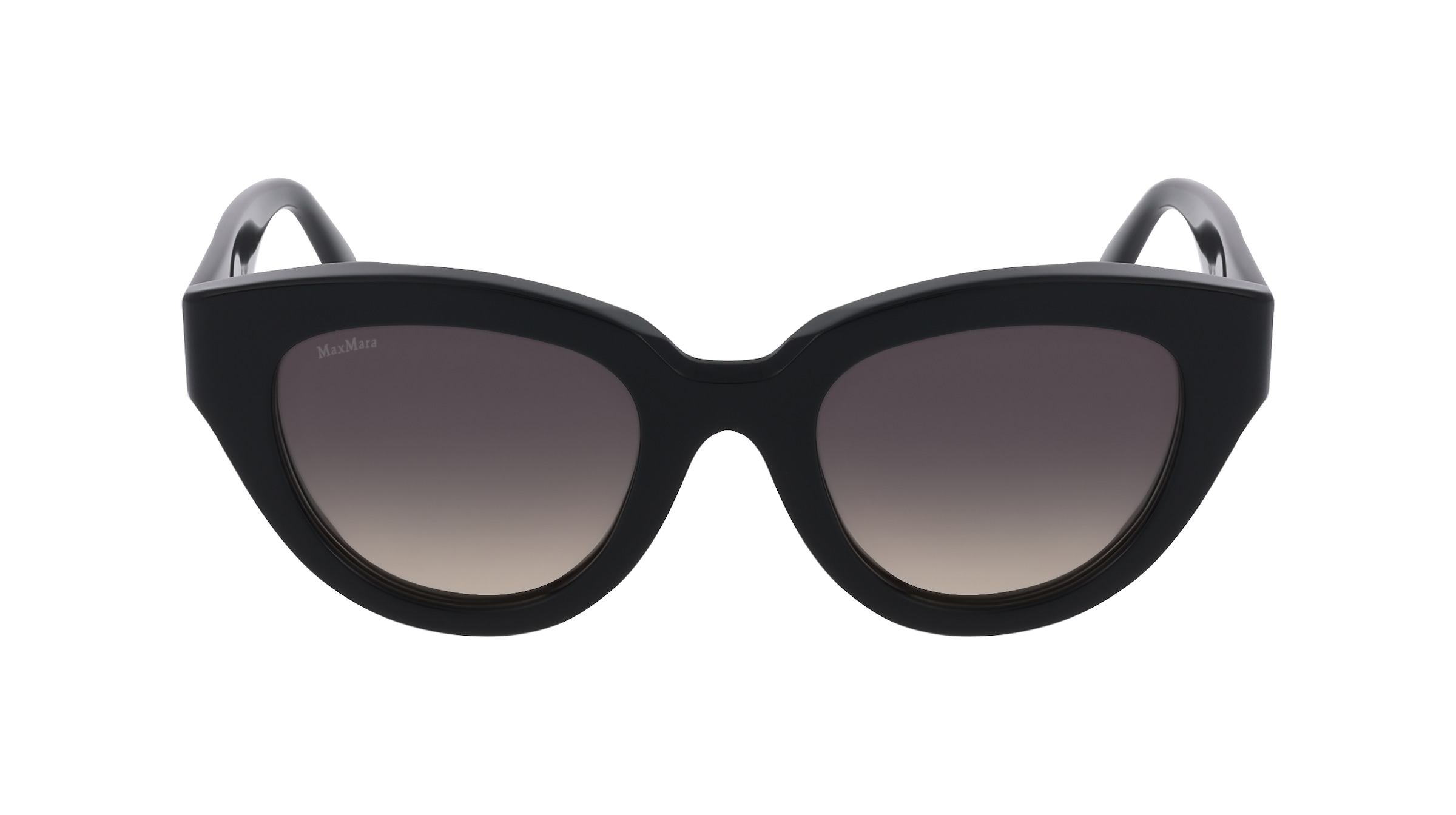 Max Mara MM0077 Damen-Sonnenbrille Vollrand Cateye Acetat-Gestell, schwarz