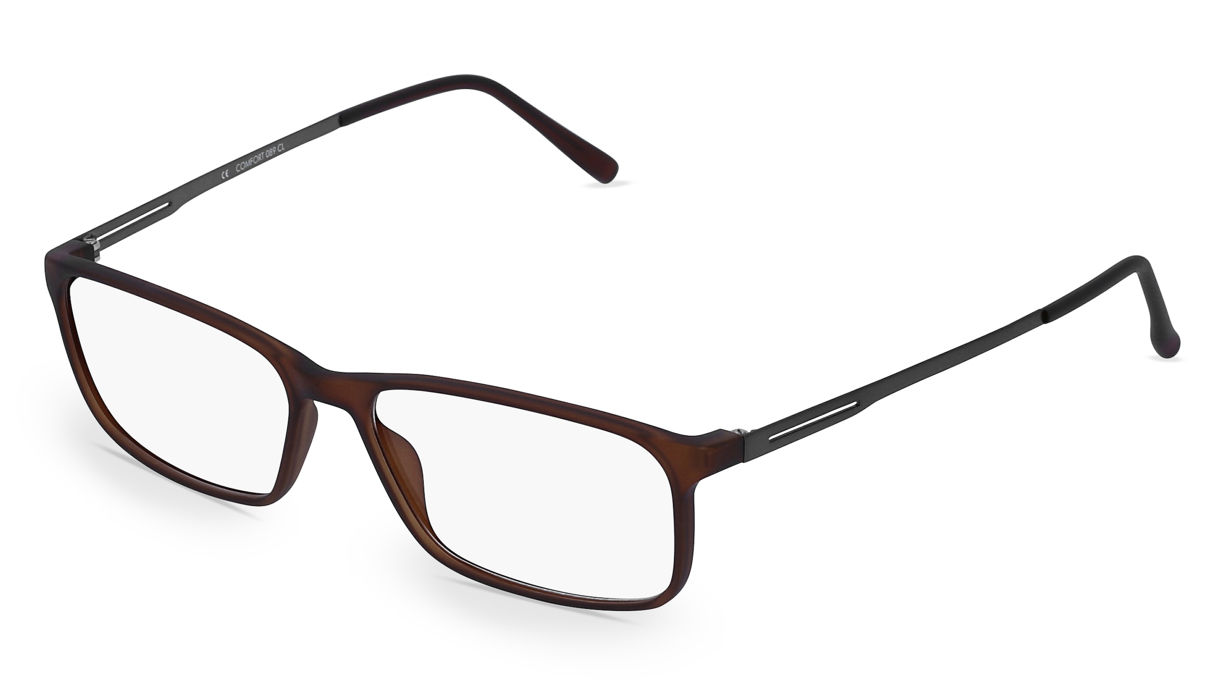 Fielmann COMFORT 089 CL Herren-Brille inkl. Gläser Vollrand Quadratisch TR90-Gestell 54/15/140, Braun