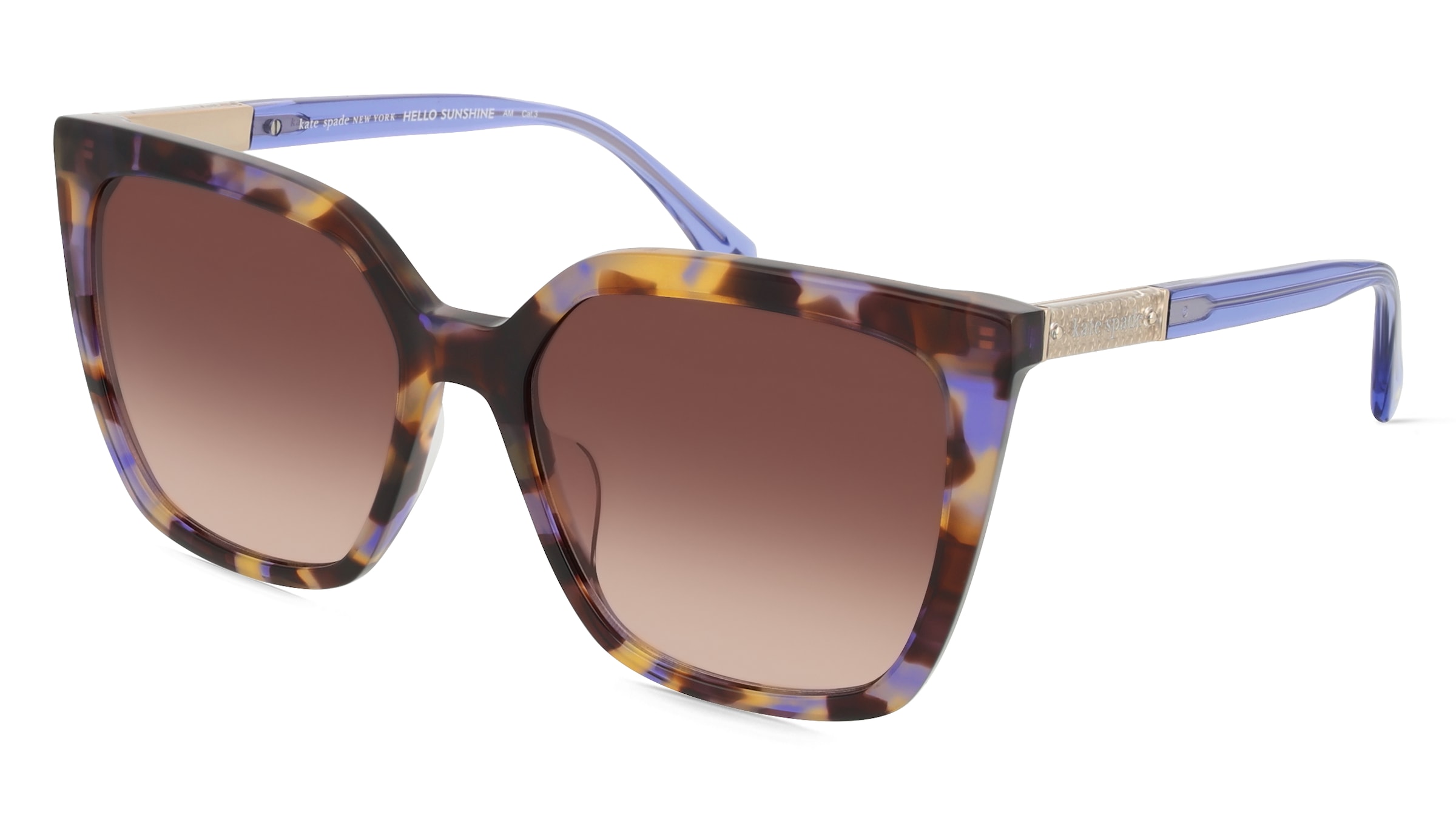 Kate Spade Marlowe/G/S Damen-Sonnenbrille Vollrand Quadratisch Acetat-Gestell, Havanna