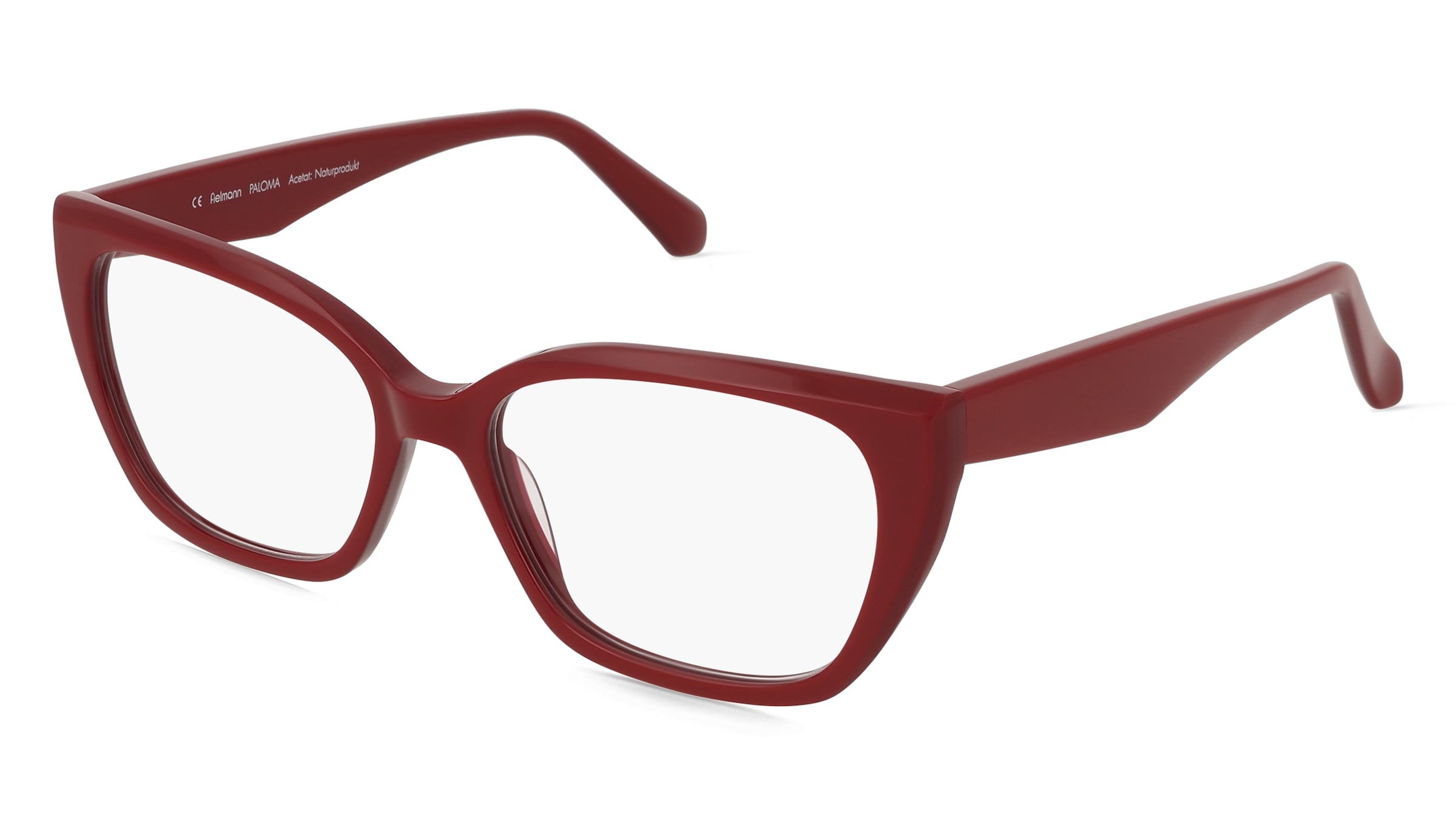 Fielmann ABC 086 FA PALOMA Damen-Brille inkl. Gläser Vollrand Butterfly Acetat-Gestell 53/16/140, Rot