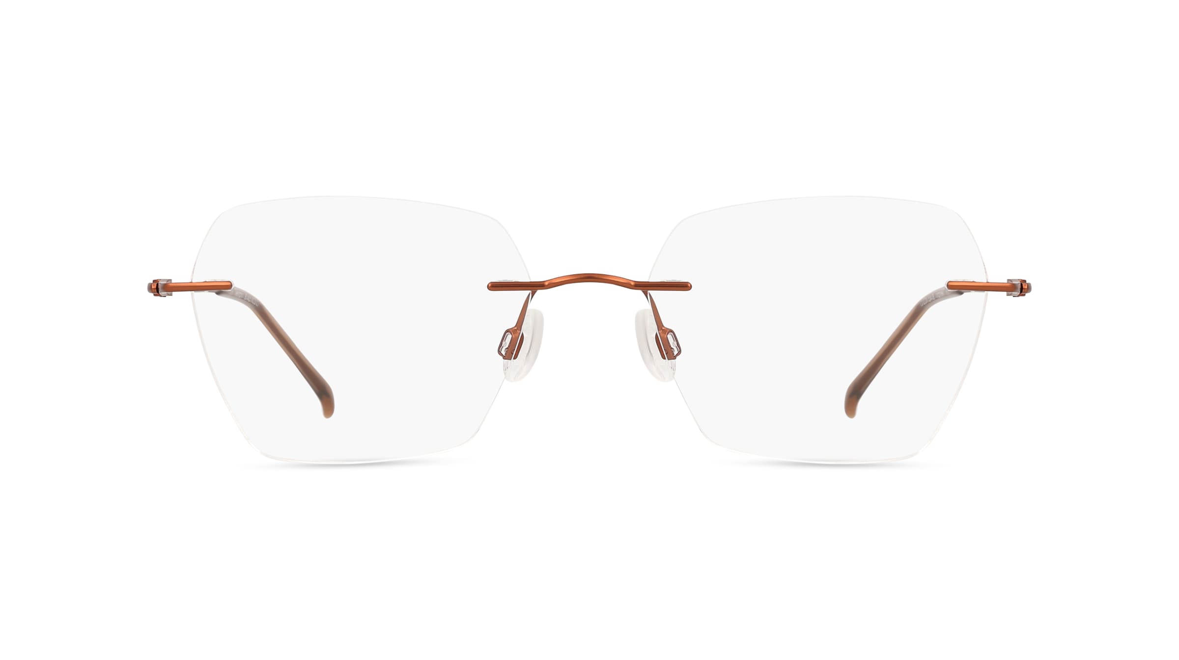 Fielmann BD 465 MOD CL Damen-Brille inkl. Gläser Randlos Geometrisch Edelstahl-Gestell 52/18/135, Braun