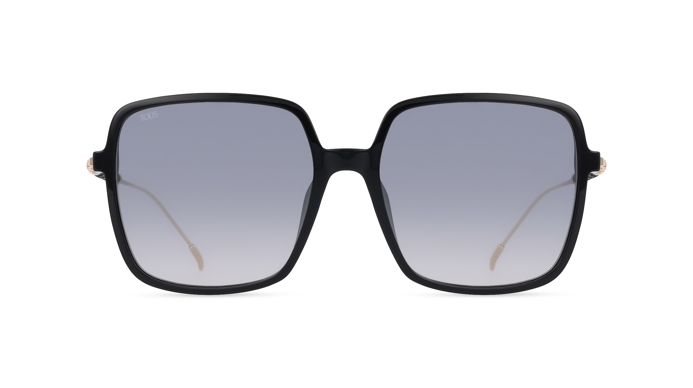 Tod's TO0321 Damen-Sonnenbrille Vollrand Eckig Kunststoff-Gestell, schwarz