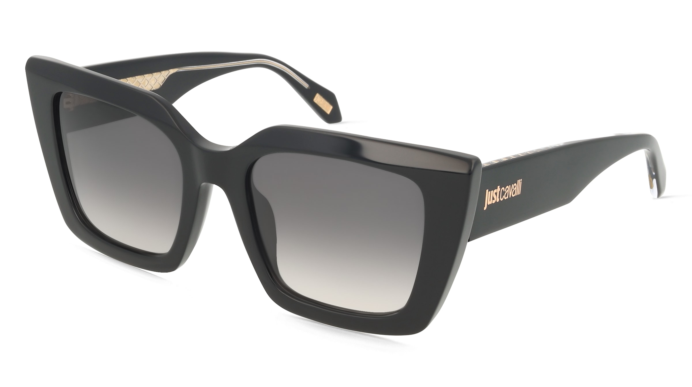 Just Cavalli SJC099 Damen-Sonnenbrille Vollrand Quadratisch Acetat-Gestell, Schwarz