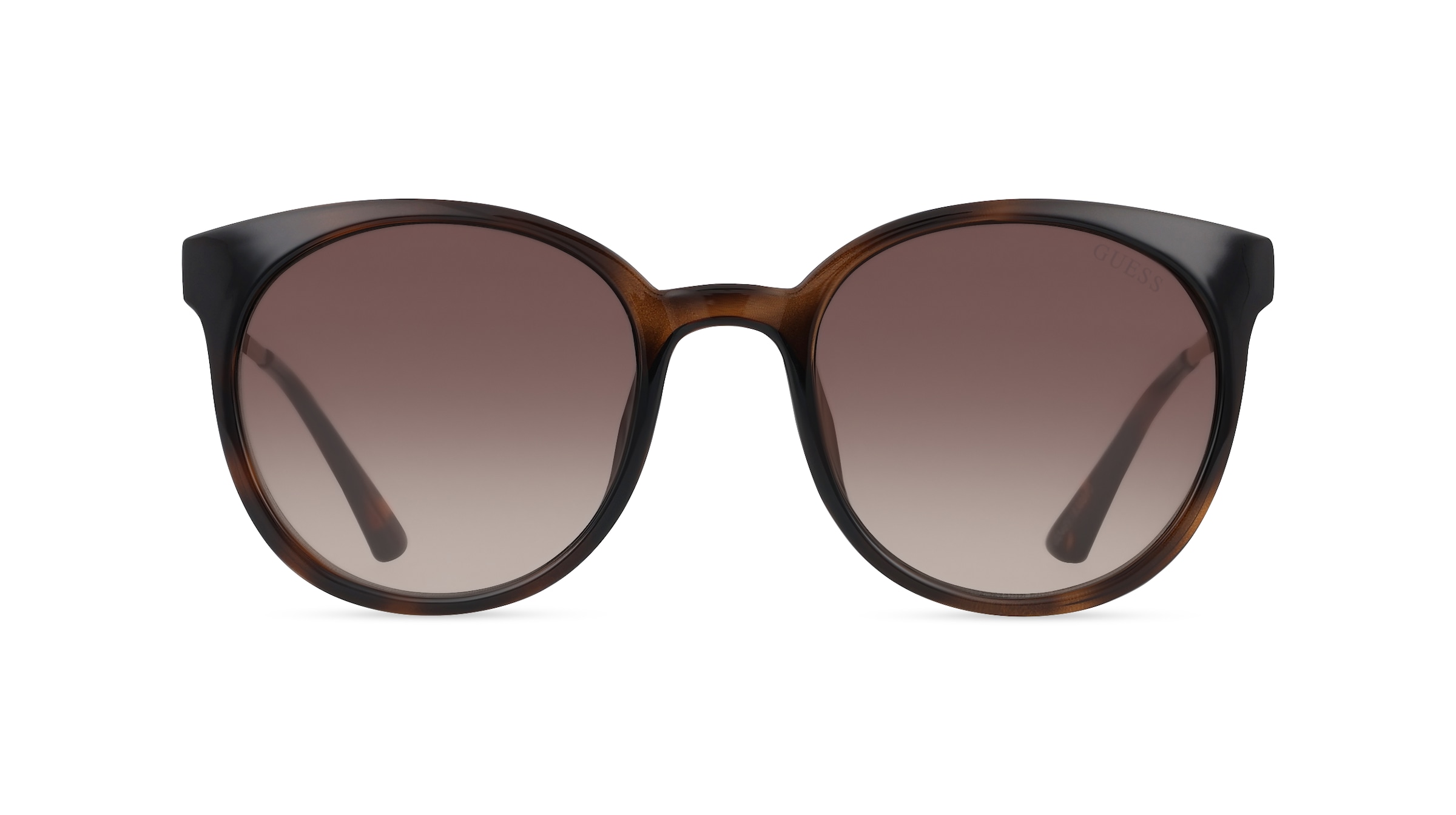 Guess GU7503 Damen-Sonnenbrille Vollrand Rund Kunststoff-Gestell, braun