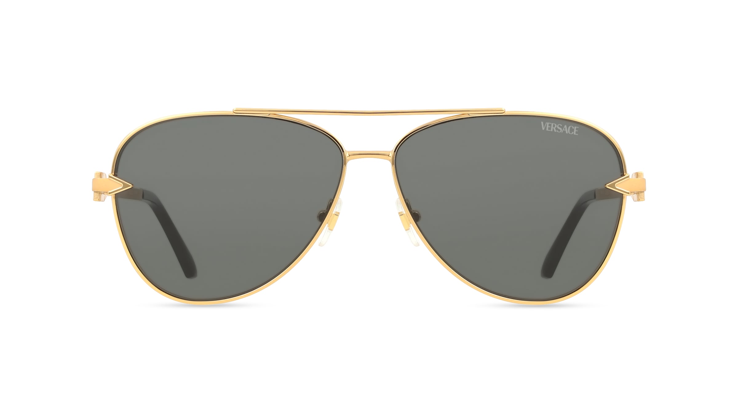Versace VE2283 Herren-Sonnenbrille Vollrand Pilot Metall-Gestell, gold