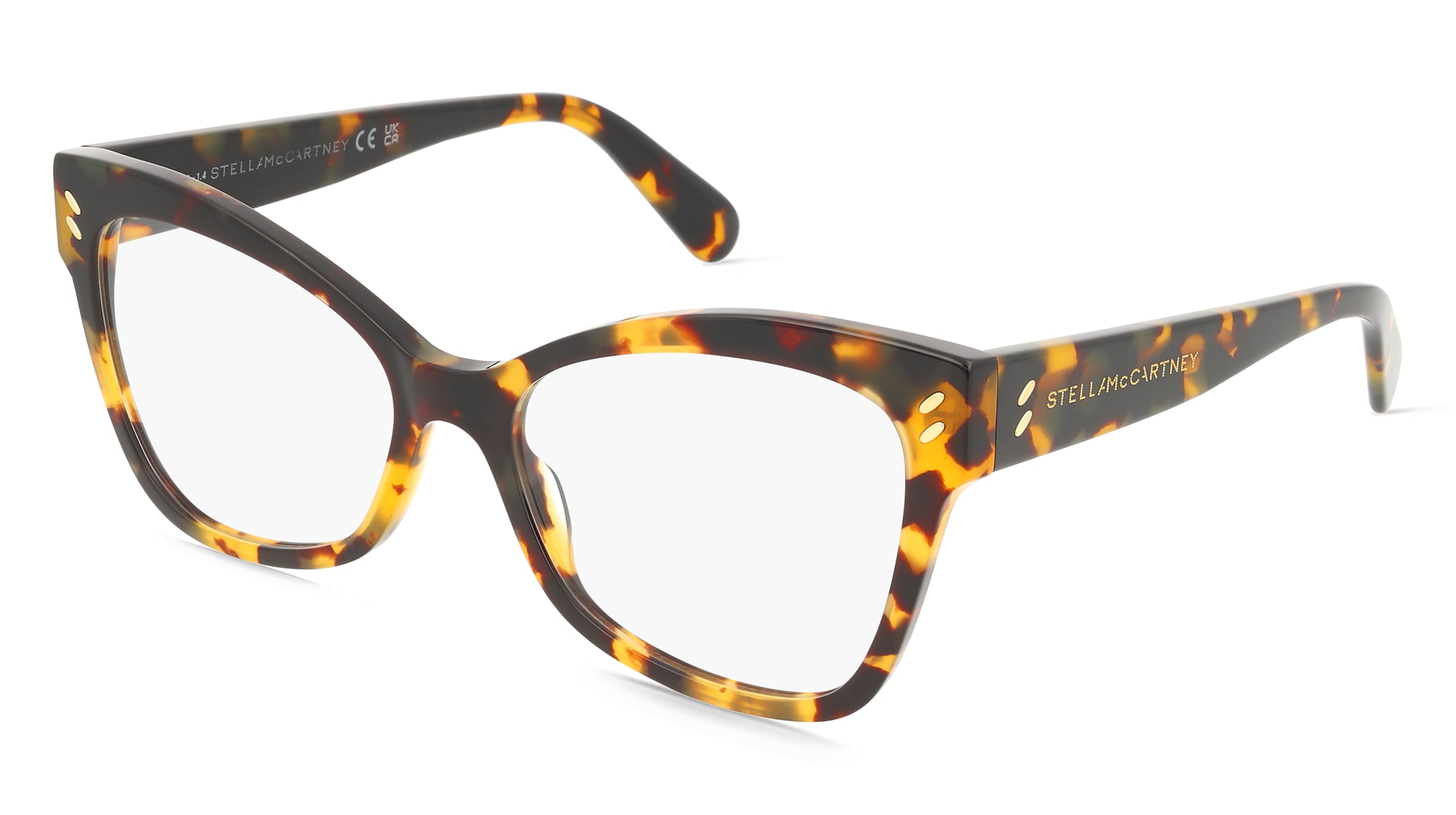 Stella McCartney SC50037I Unisex-Brille inkl. Gläser Vollrand Butterfly Acetat-Gestell 55/17/140, Havanna