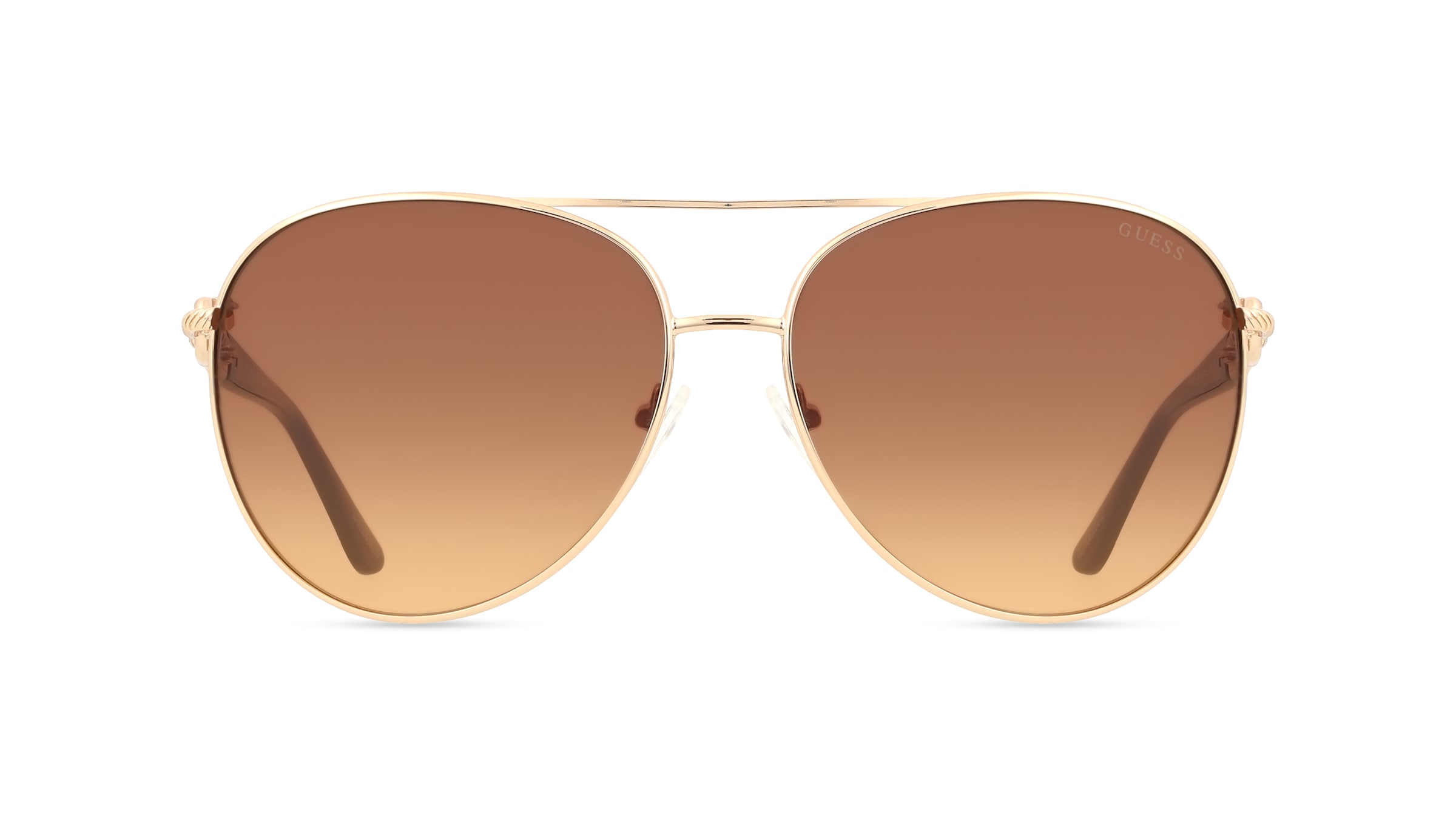 Guess GU00158 Damen-Sonnenbrille Vollrand Pilot Metall-Gestell, Gold