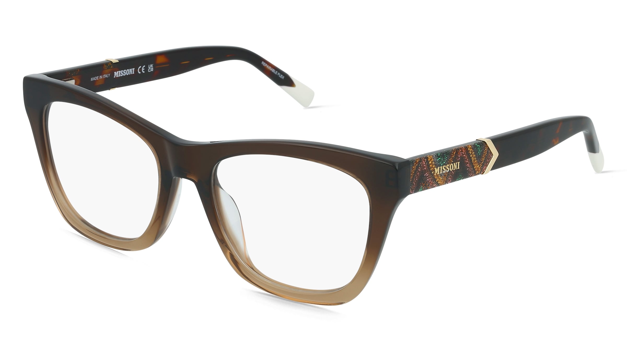 Missoni MIS 0217/G Damen-Brille inkl. Gläser Vollrand Eckig Acetat-Gestell 52/18/145, Braun