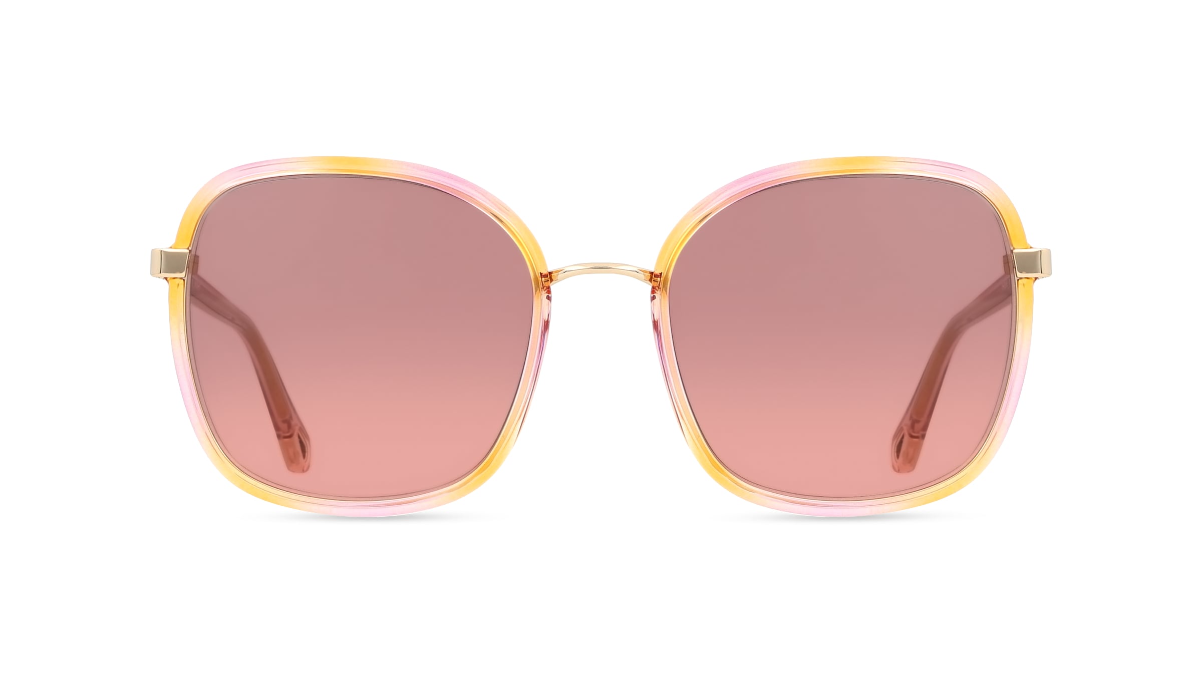 Chloé CH0031S Damen-Sonnenbrille Vollrand Rechteckig Bio-Kunststoff-Gestell, braun