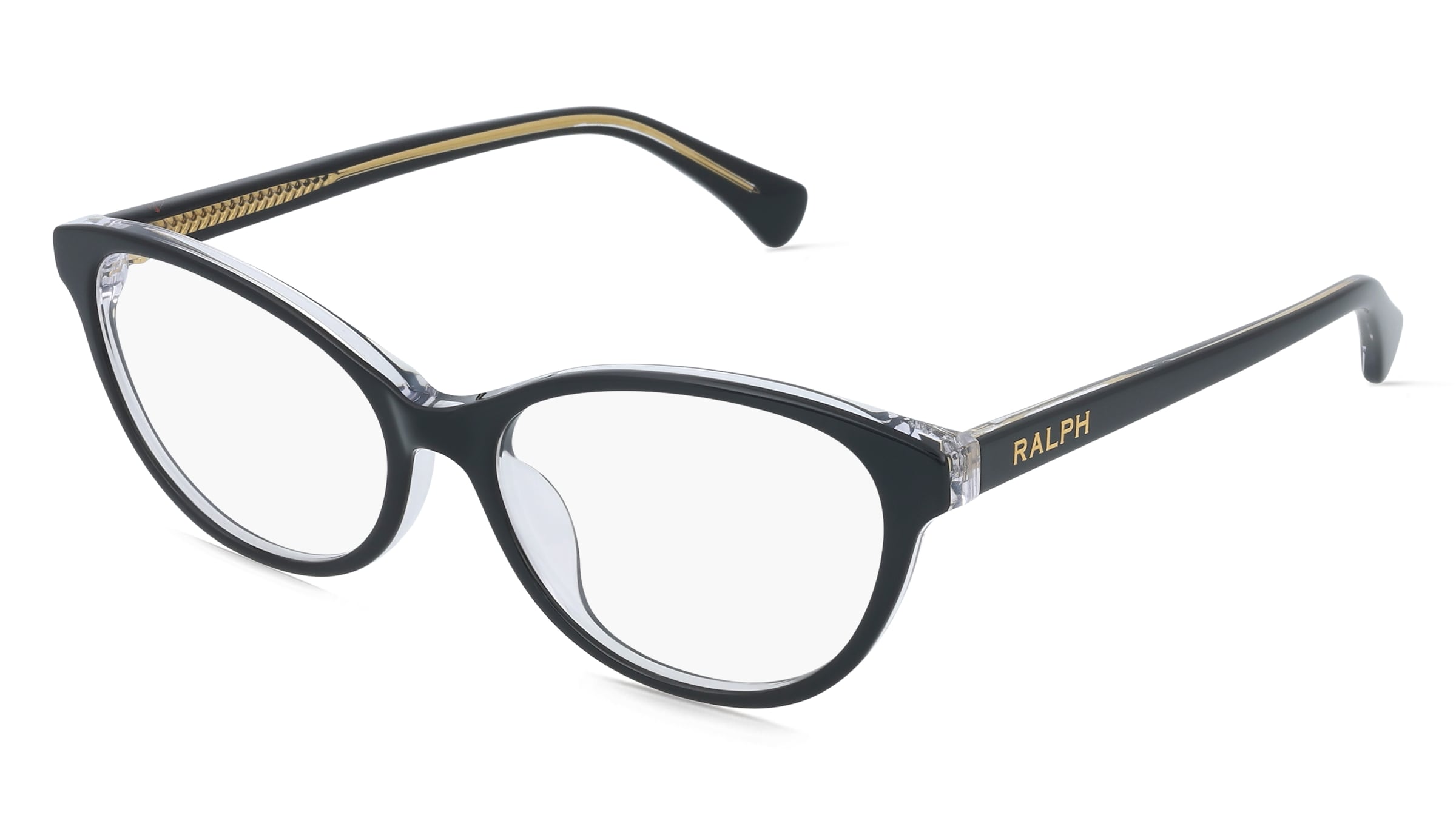 Ralph 0RA7186U Damen-Brille inkl. Gläser Vollrand Oval Acetat-Gestell 53/16/140, Schwarz