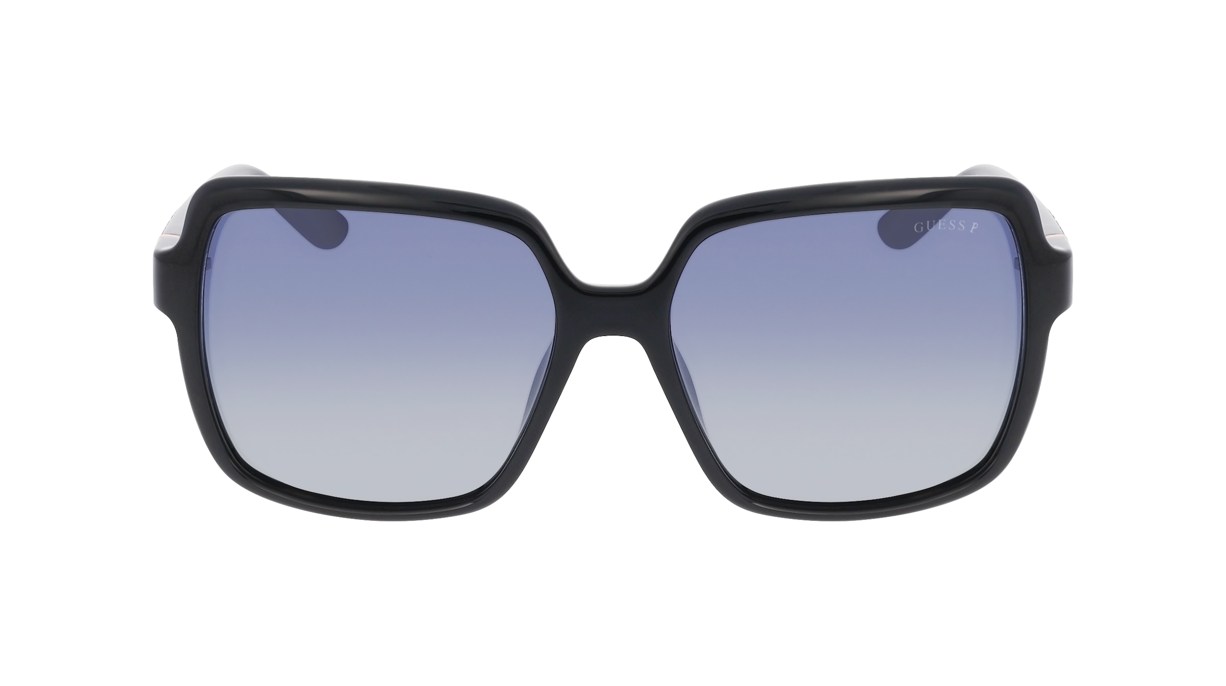 Guess GU00157 Damen-Sonnenbrille Vollrand Eckig Kunststoff-Gestell, schwarz