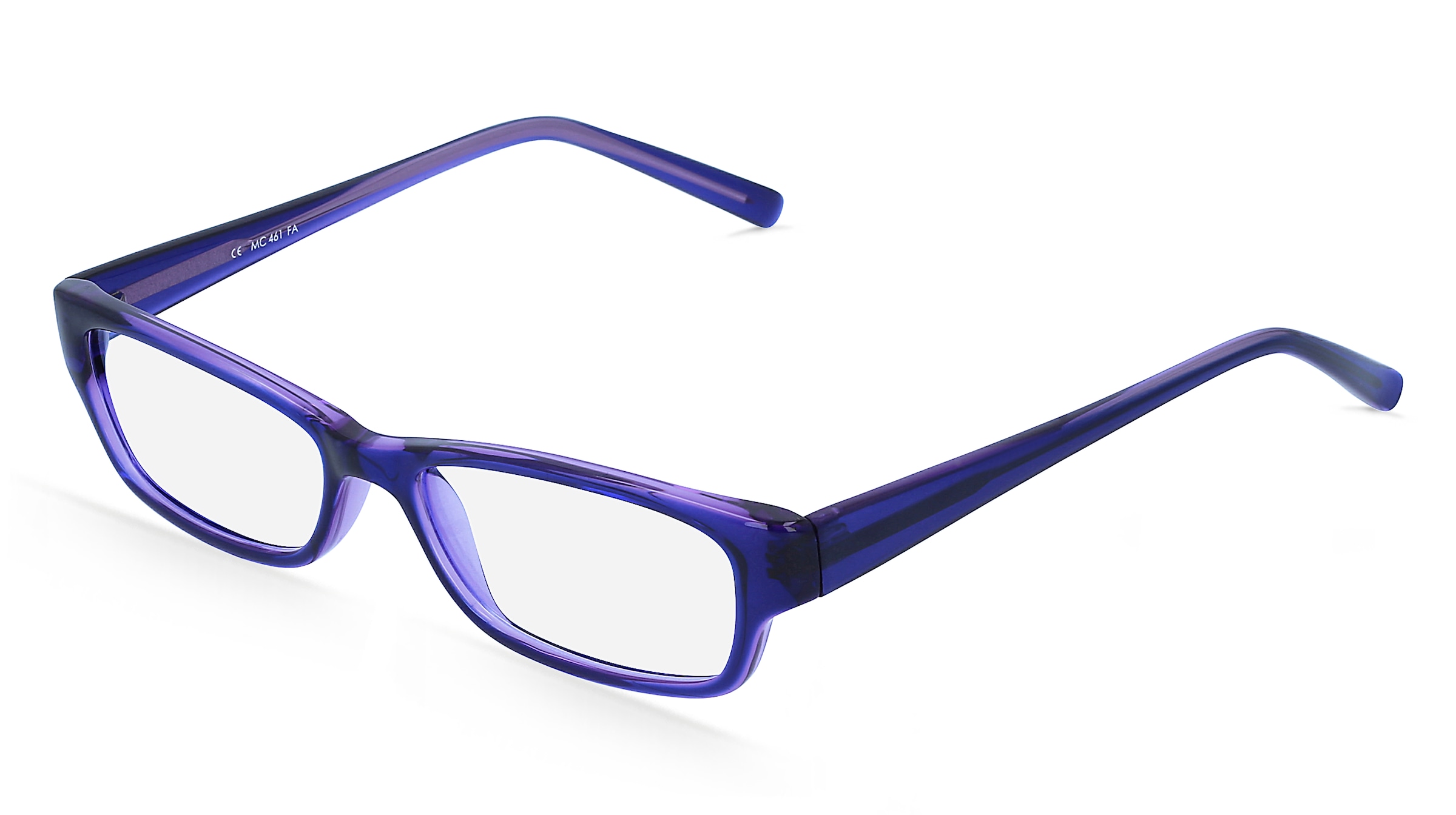 Fielmann MC 461 FA Damen-Brille inkl. Gläser Vollrand Quadratisch Propionat-Gestell 50/15/135, Blau