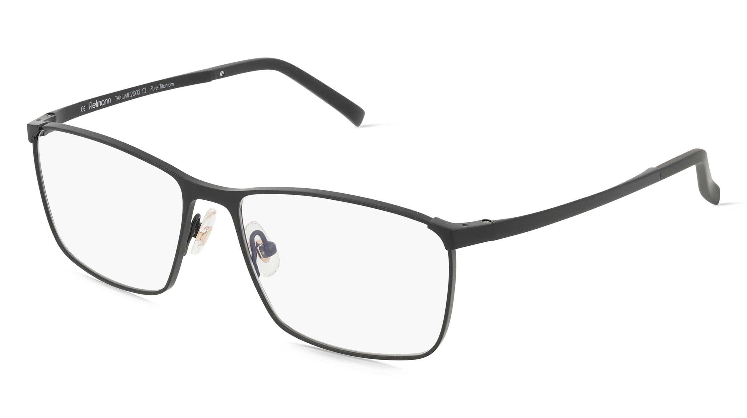 Fielmann TAKUMI 2003 CL JAMES Herren-Brille inkl. Gläser Vollrand Quadratisch Titan-Gestell 56/16/140, Schwarz
