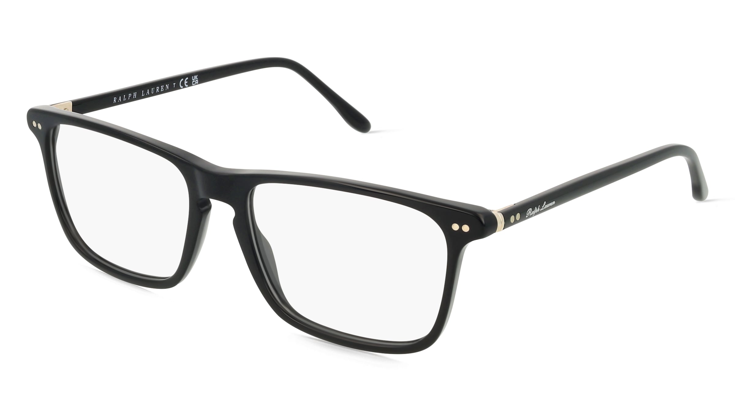 Polo Ralph Lauren RL6220 Herren-Brille inkl. Gläser Vollrand Quadratisch Acetat-Gestell 55/17/145, Schwarz