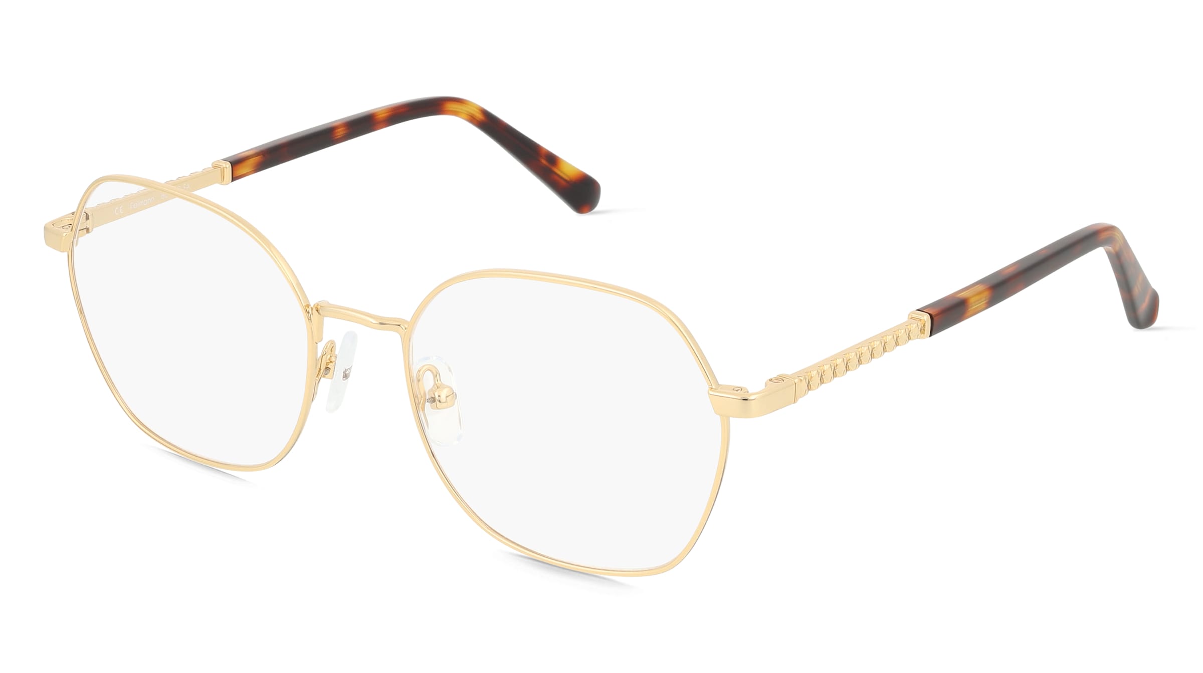 Fielmann BE 032 FA Damen-Brille inkl. Gläser Vollrand Geometrisch Edelstahl-Gestell 53/18/145, Gold