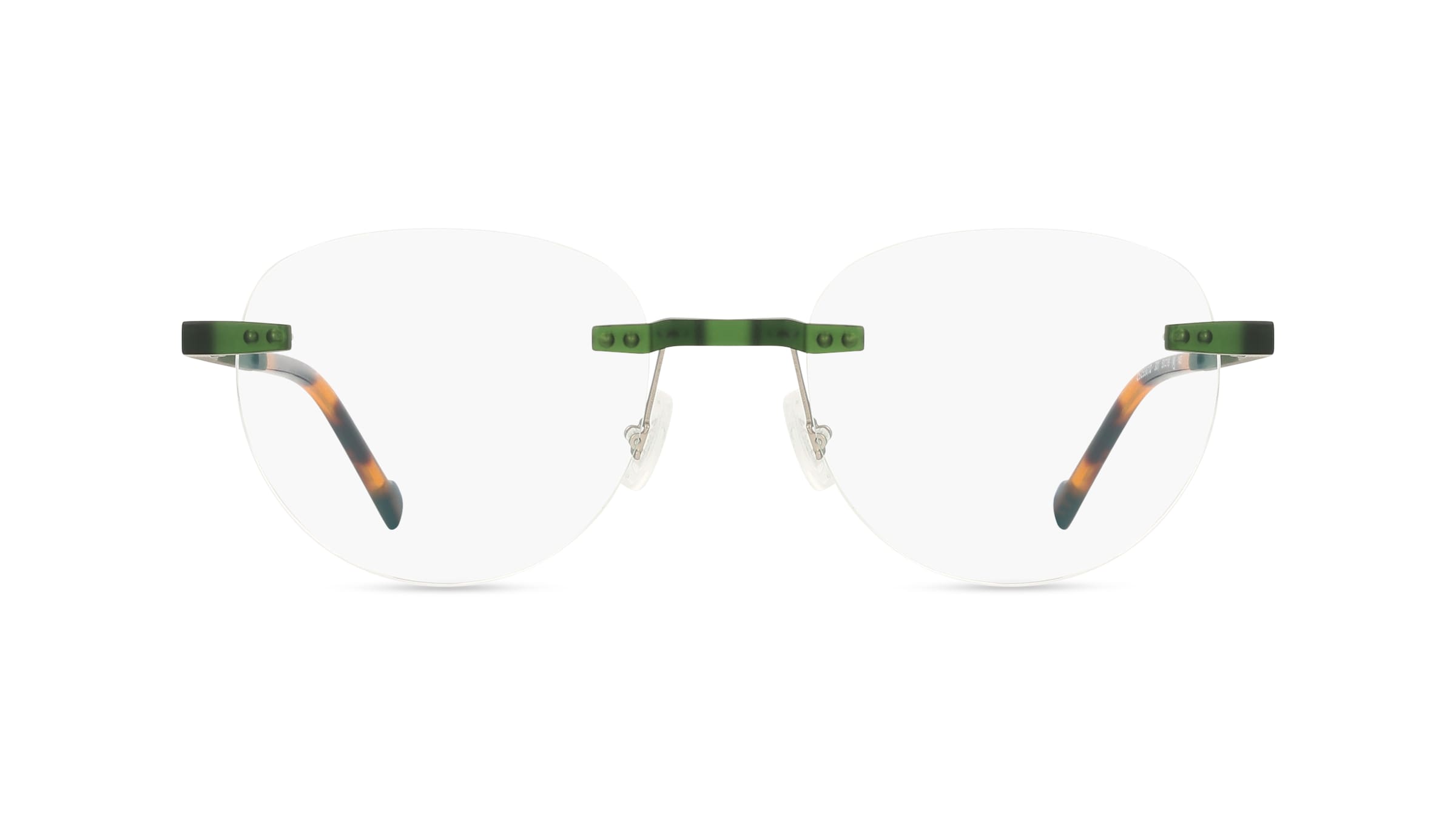 Zeiss ZS25561D Herren-Brille inkl. Gläser Randlos Panto Ultem-Gestell 51/19/145, Grün