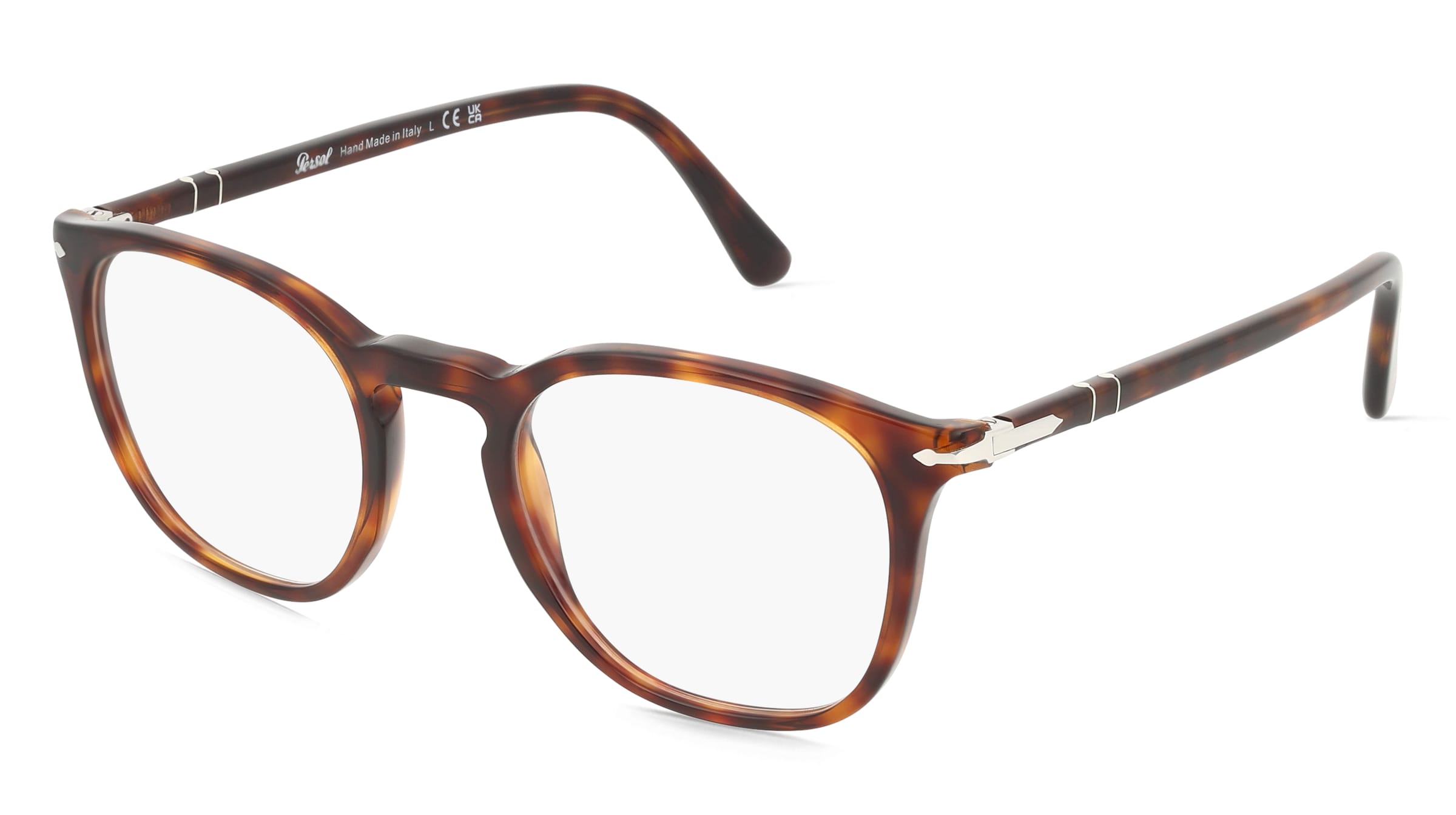 Persol 0PO3318V Unisex-Brille inkl. Gläser Vollrand Panto Acetat-Gestell 49/21/145, Havanna