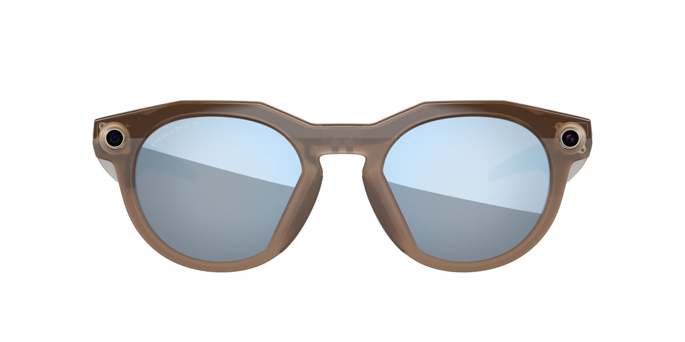 Oakley Meta OW8002 HSTN Unisex-Sonnenbrille Vollrand Rund Kunststoff-Gestell, braun