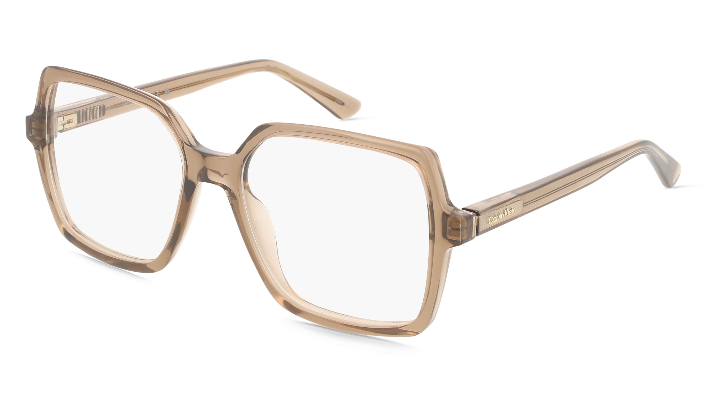 Calvin Klein CK25547 Damen-Brille inkl. Gläser Vollrand Eckig Kunststoff-Gestell 54/17/145, Braun