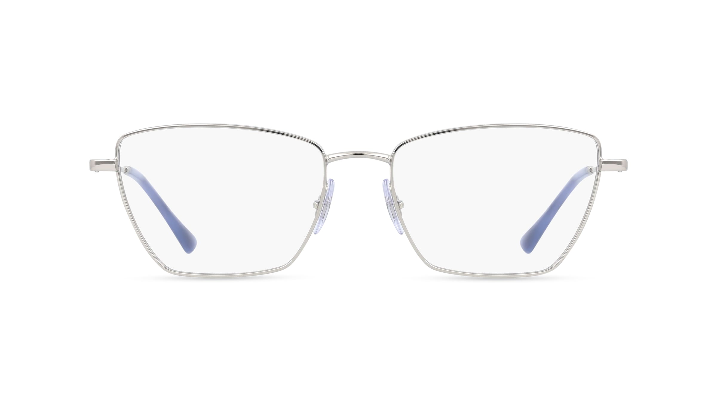 Ray-Ban RX6552 Unisex-Brille inkl. Gläser Vollrand Geometrisch Metall-Gestell 56/18/145, silber