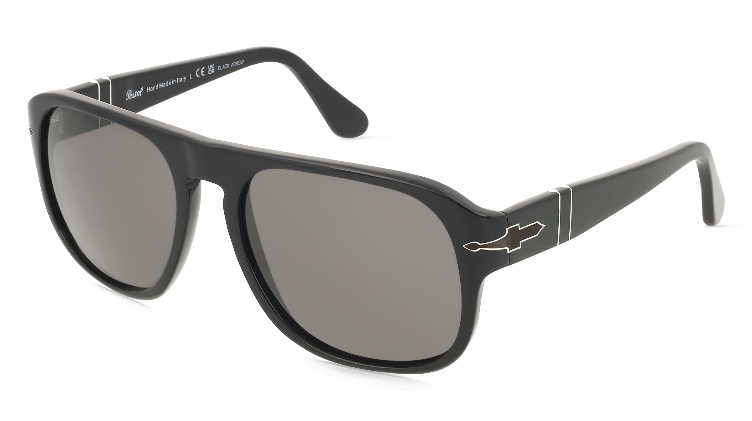 Persol PO3310S Unisex-Sonnenbrille Vollrand Quadratisch Acetat-Gestell, Schwarz