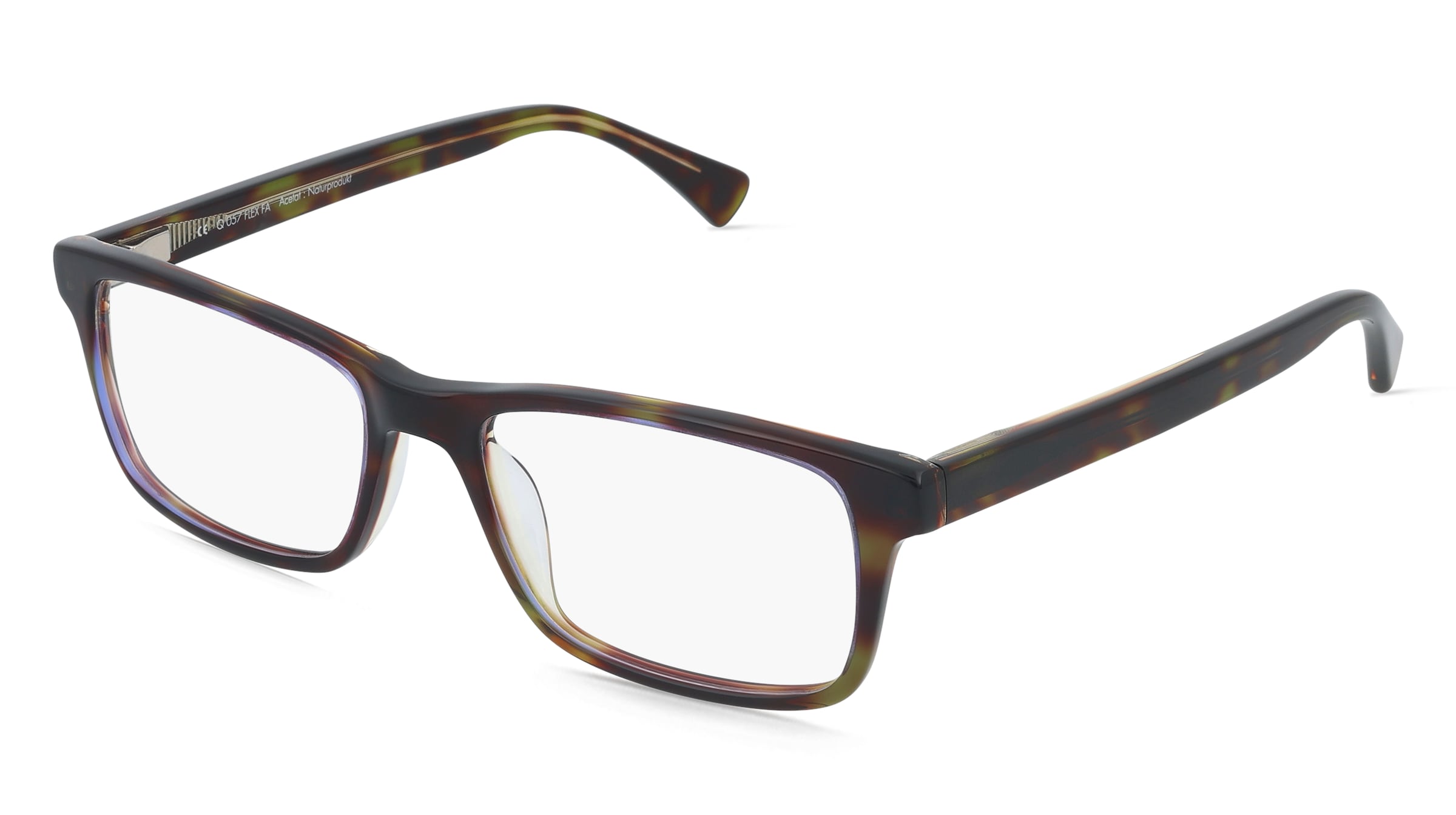Fielmann Q 057 FLEX FA Herren-Brille inkl. Gläser Vollrand Quadratisch Acetat-Gestell 53/17/140, Blau