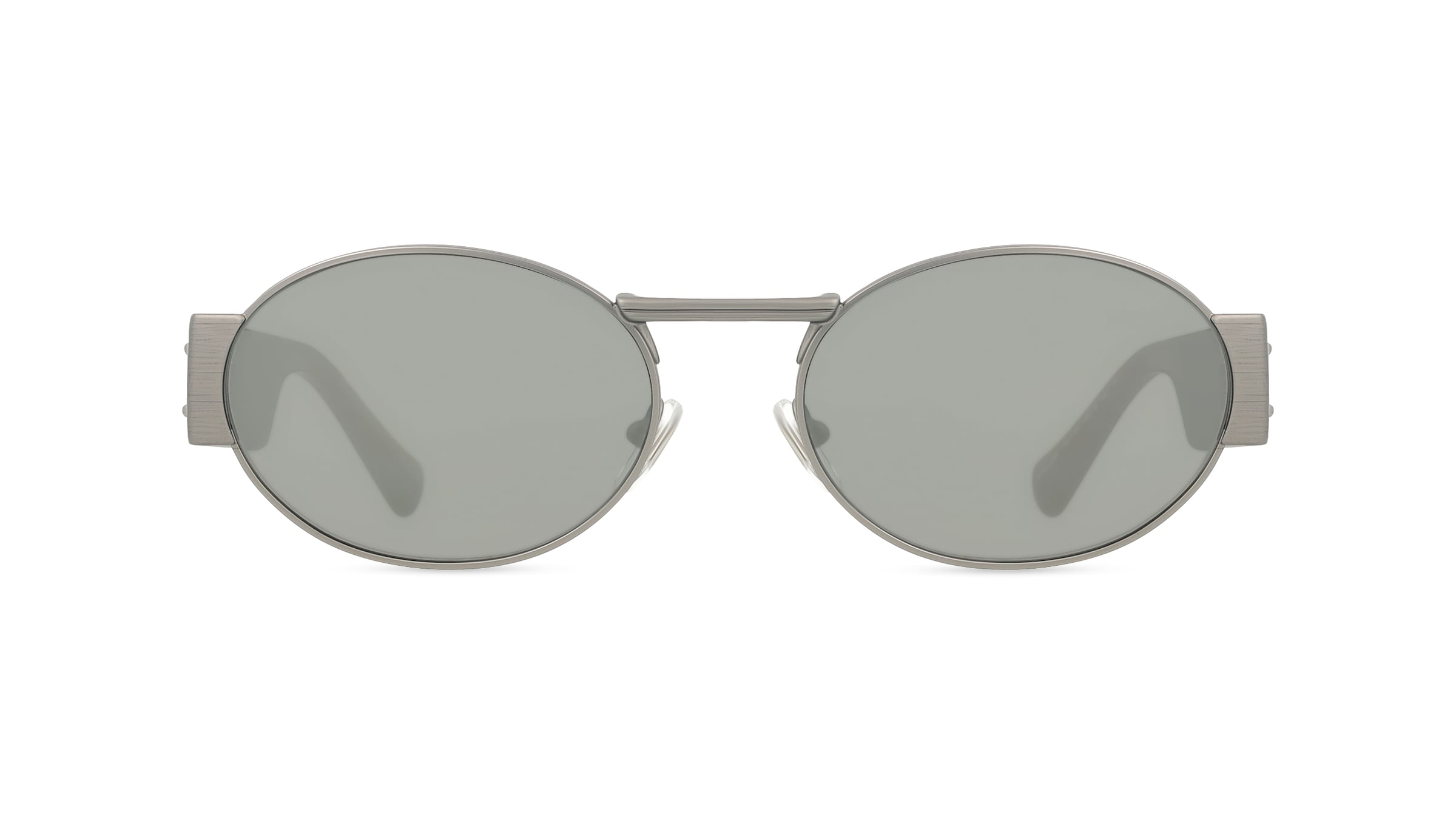 Versace VE2264 Unisex-Sonnenbrille Vollrand Oval Edelstahl-Gestell, grau