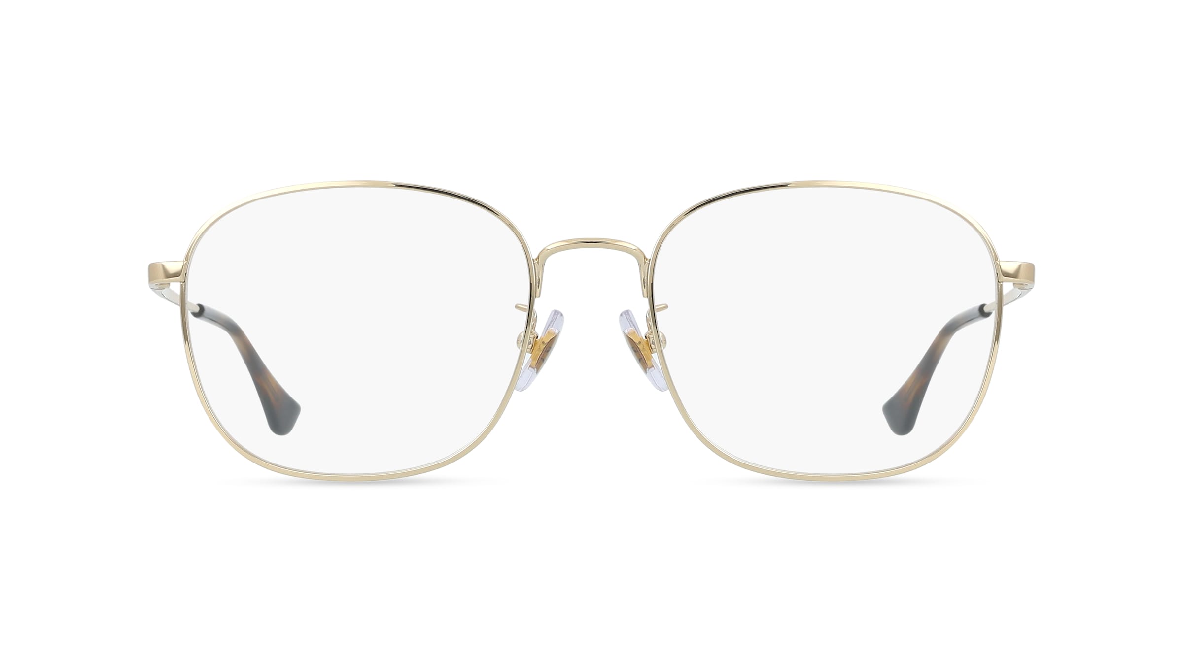 Ray-Ban RX6418D Unisex-Brille inkl. Gläser Vollrand Quadratisch Metall-Gestell 53/17/145, Gold