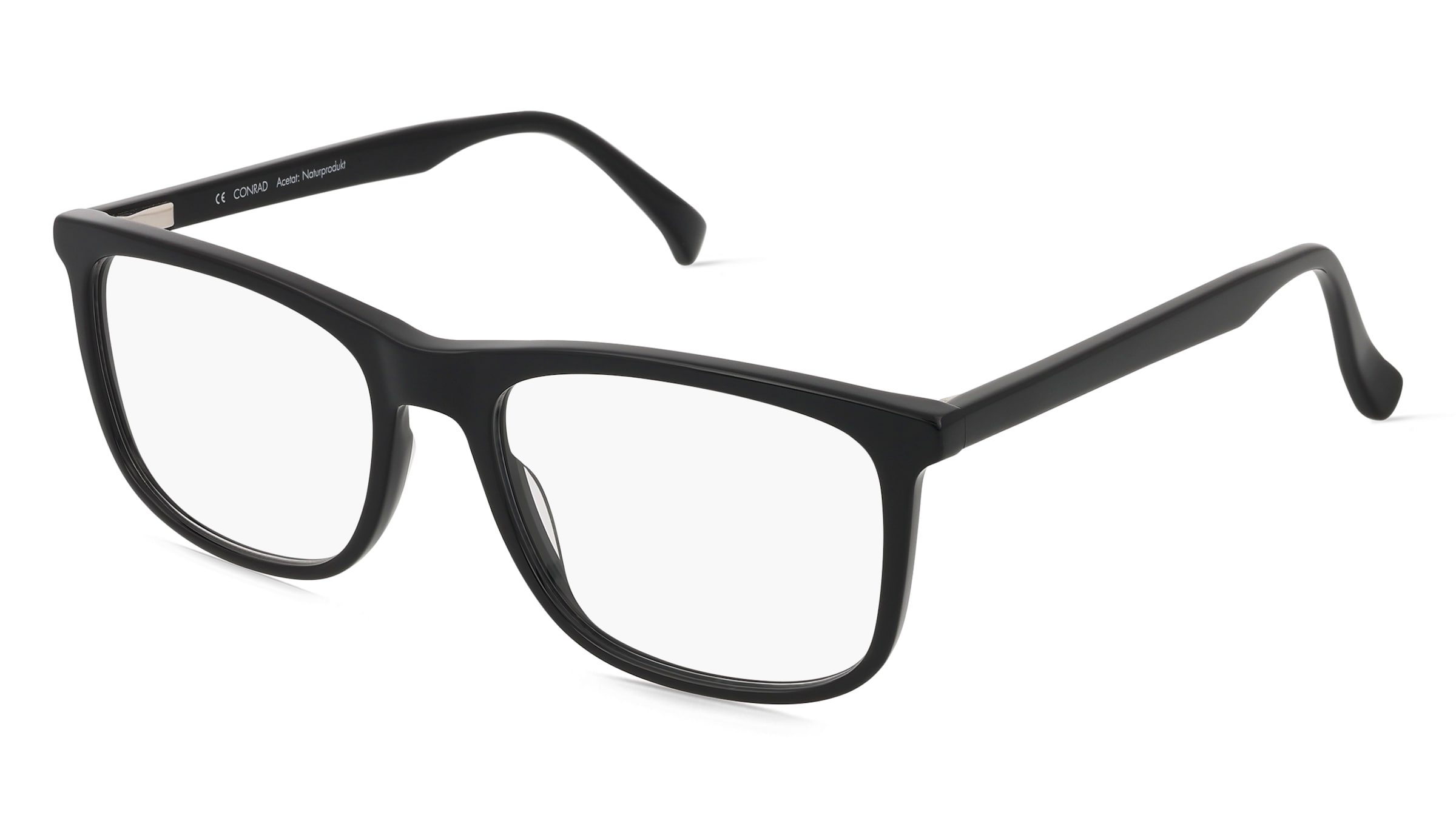 Fielmann ABC 088 FLEX CL CONRAD Herren-Brille inkl. Gläser Vollrand Quadratisch Acetat-Gestell 55/18/145, Schwarz