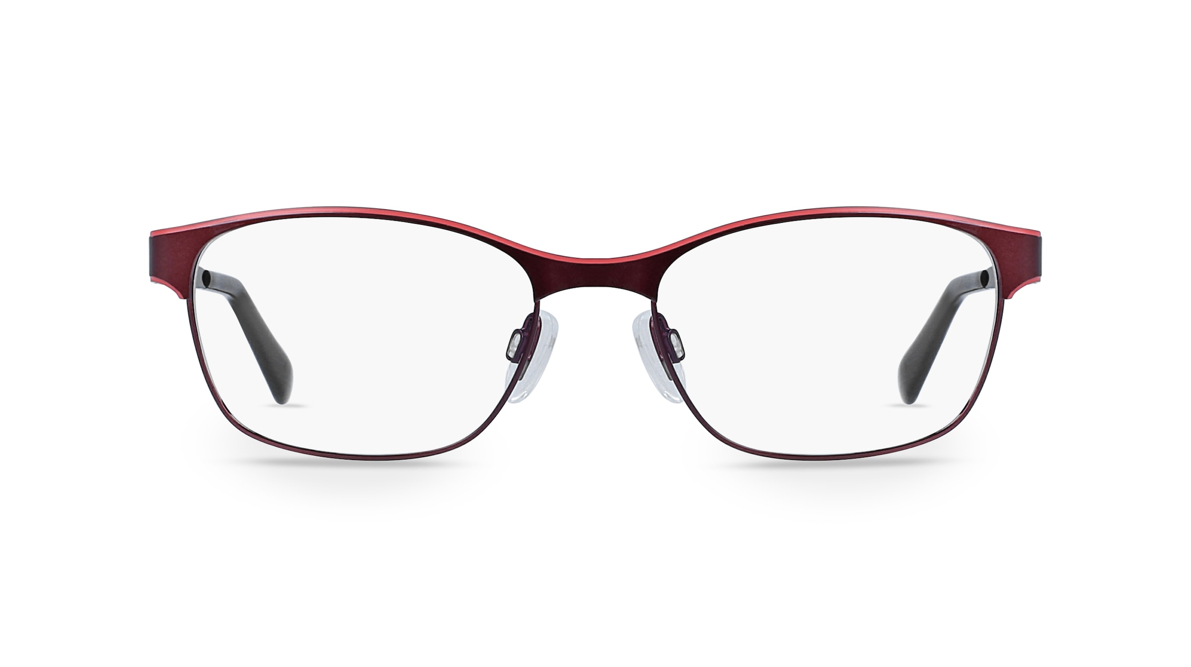 Fielmann CHARME 0817 FLEX CL Damen-Brille inkl. Gläser Vollrand Eckig Edelstahl-Gestell 51mm/16mm/135mm, rot