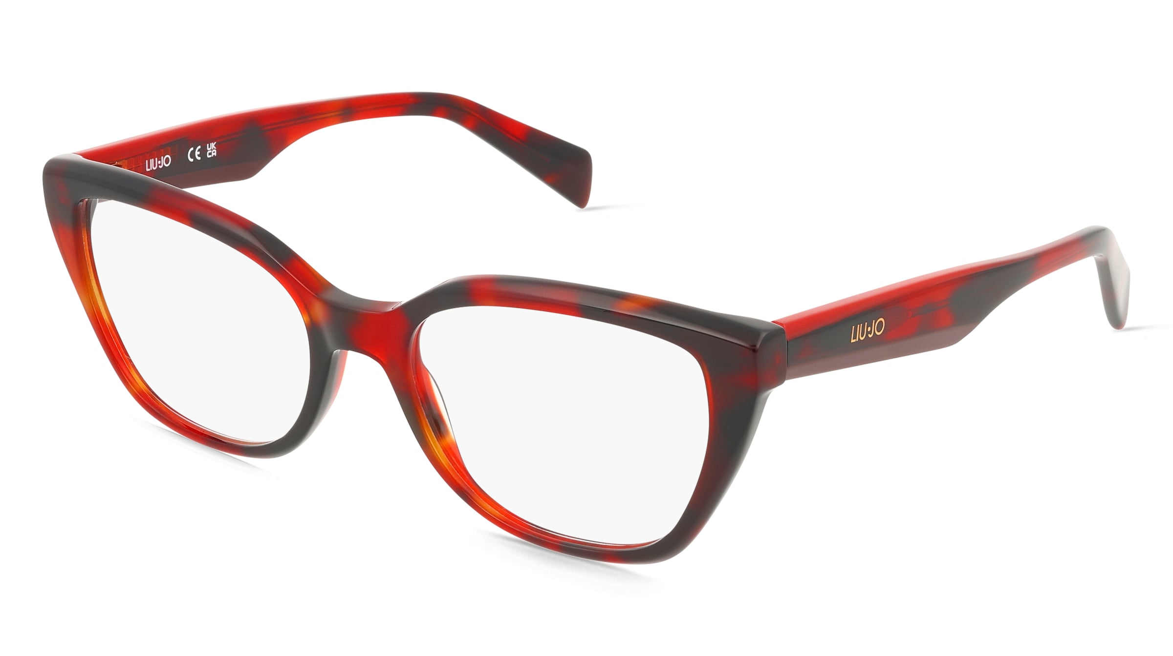 Liu Jo LJ2838 Damen-Brille inkl. Gläser Vollrand Cat Eye Acetat-Gestell 53/18/140, Rot