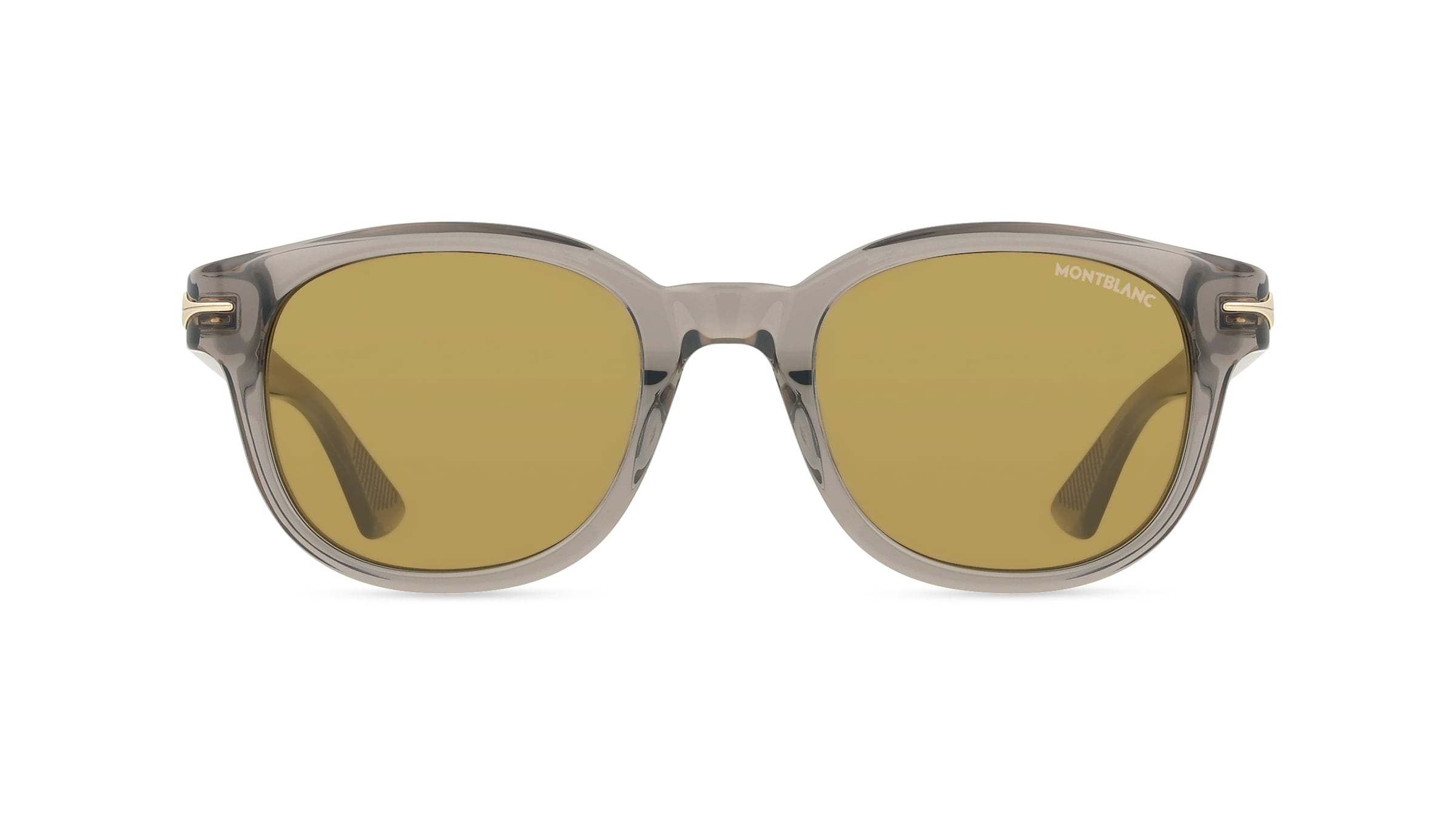 Montblanc MB0435S Herren-Sonnenbrille Vollrand Rund Acetat-Gestell, grau