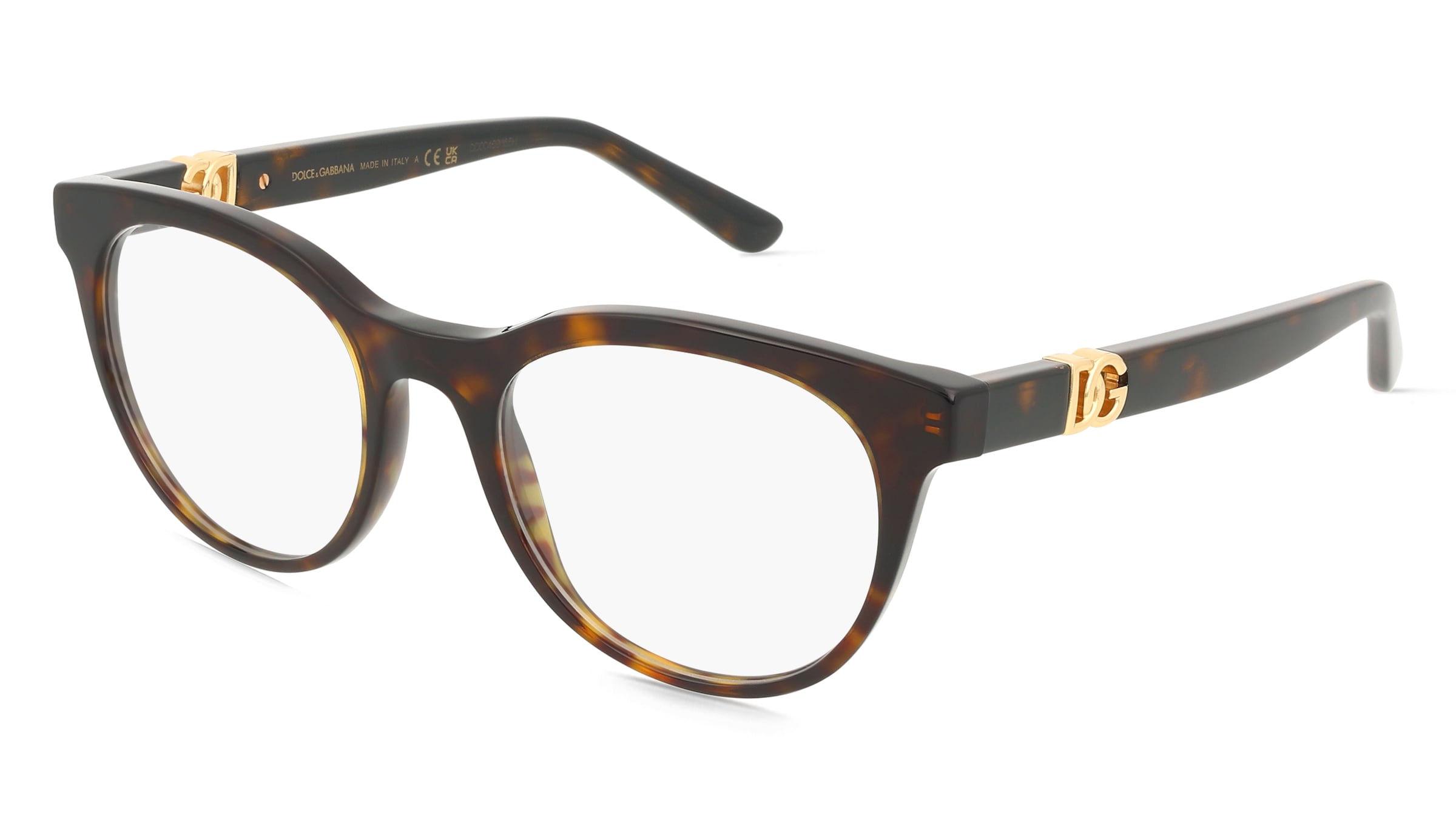 Dolce&amp;Gabbana DG3399 Damen-Brille inkl. Gläser Vollrand Panto Acetat-Gestell 52/20/145, Havanna