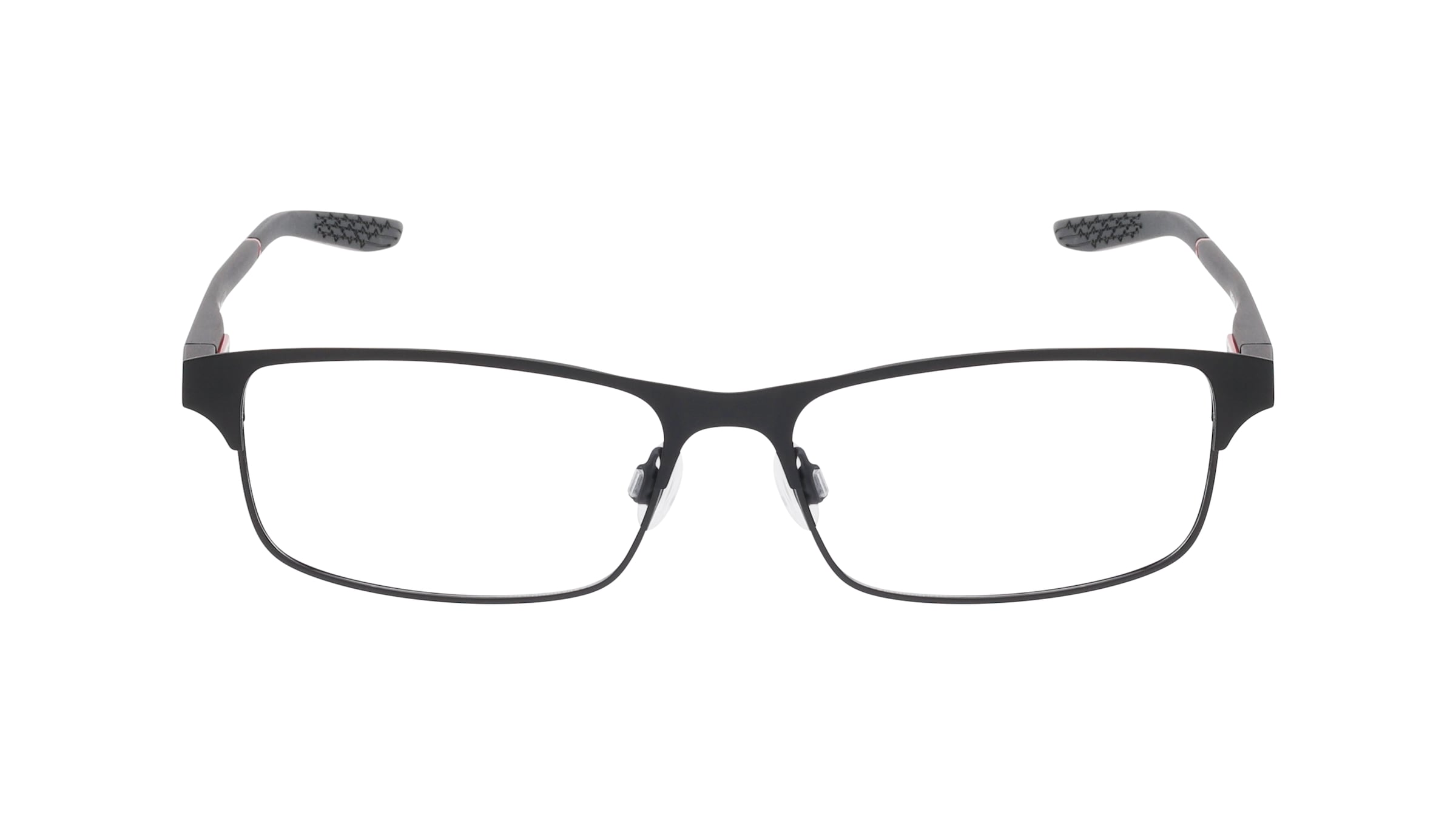 Nike 8046 Herren-Brille inkl. Gläser Vollrand Eckig Edelstahl-Gestell 54mm/16mm/140mm, schwarz